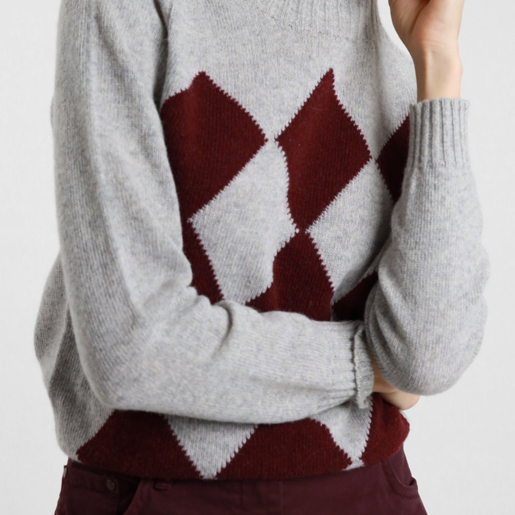 SUSY MIX Maglione a Fantasia Rombi Donna Caldo Morbido Moda Inverno Qualità ART. LWY9284