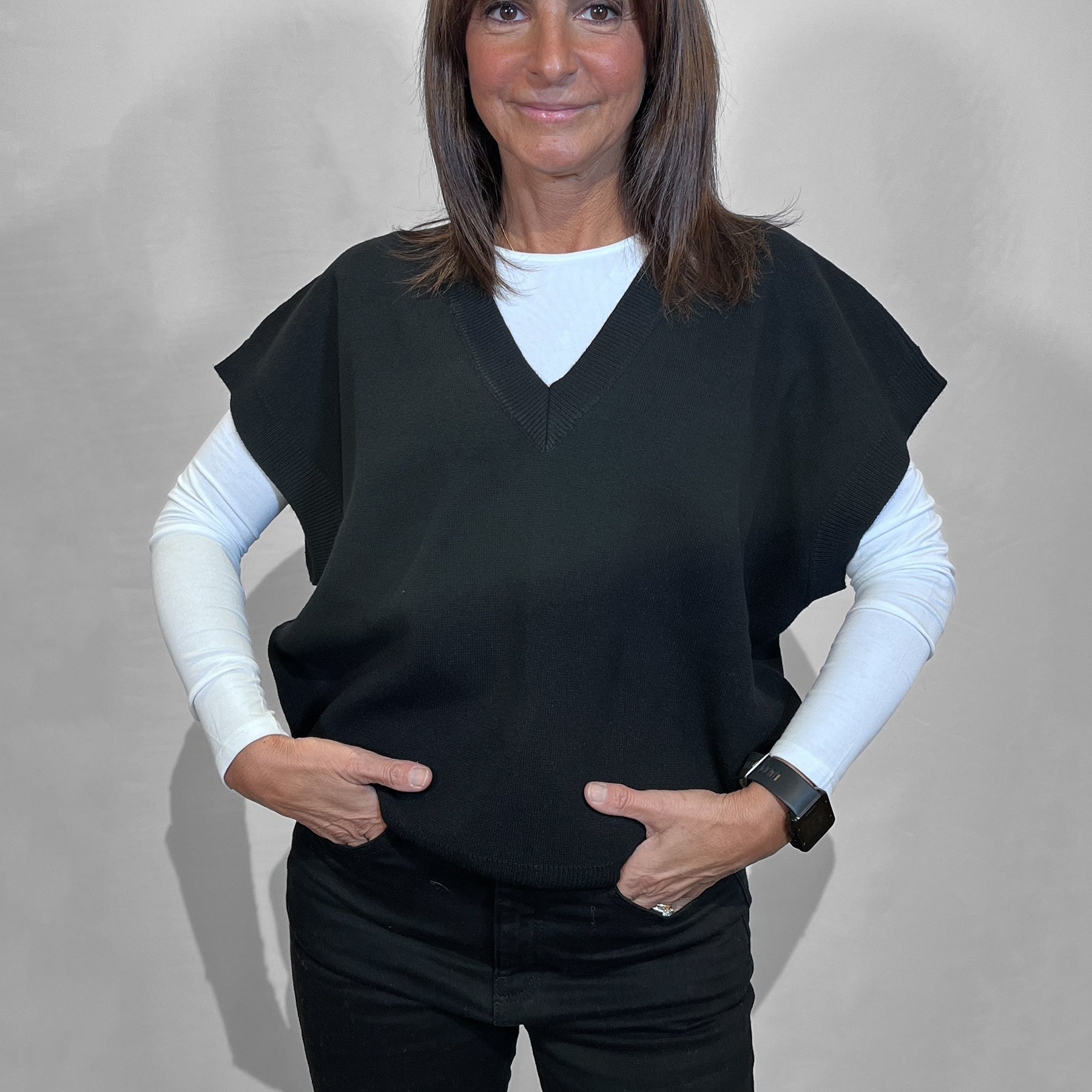 VICOLO Gilet Maglia Donna Caldo Morbido Over Lana Invernale ART. 22020F