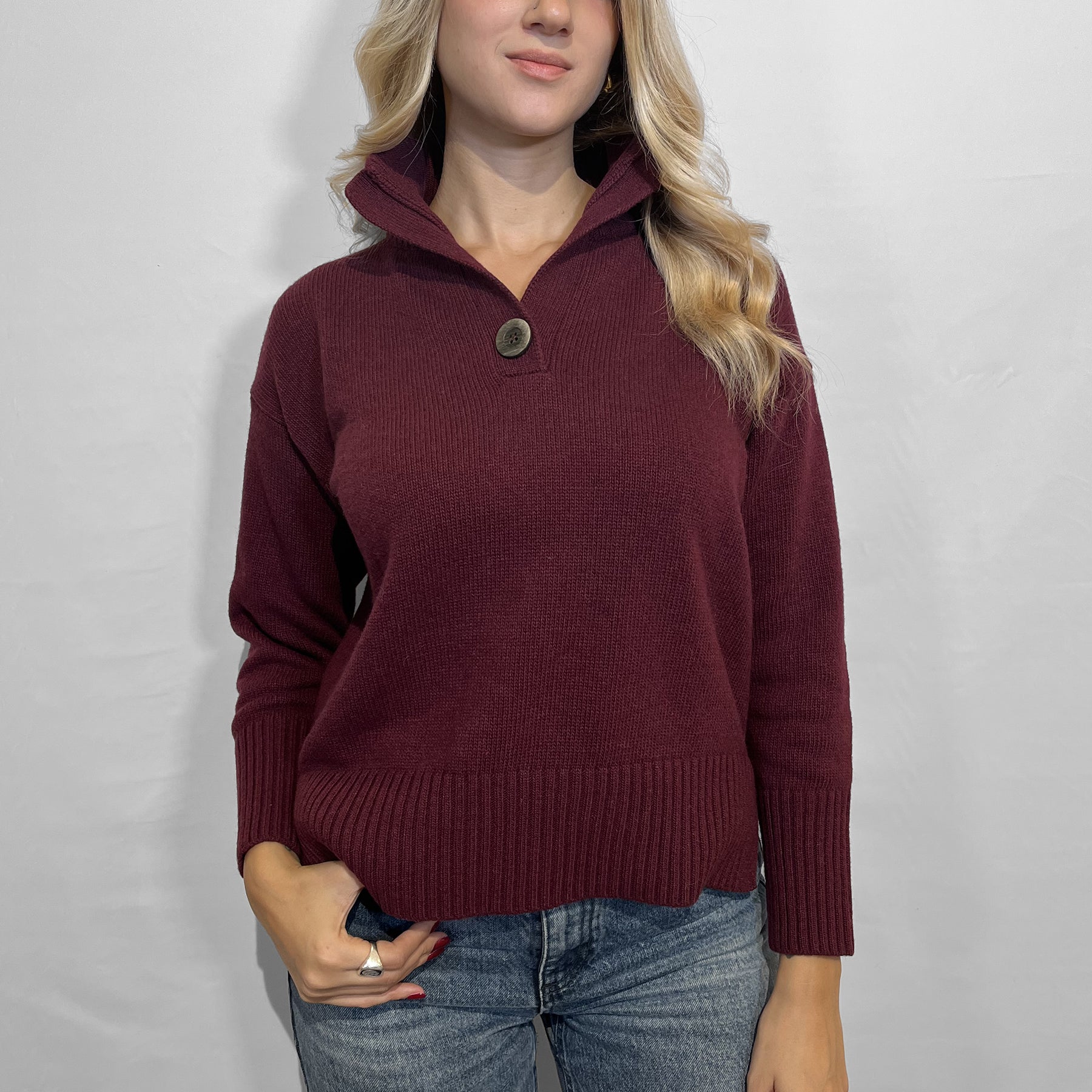 INTRECCI Maglia Donna Manica Lunga Lupetto Lana Cachemire ART. W25-80