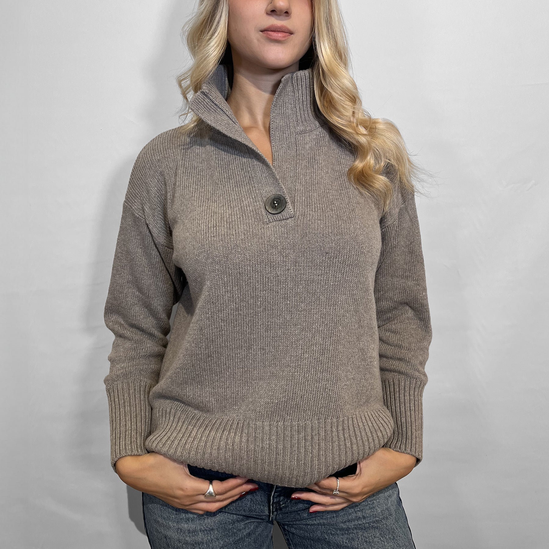 INTRECCI Maglia Donna Manica Lunga Lupetto Lana Cachemire ART. W25-80