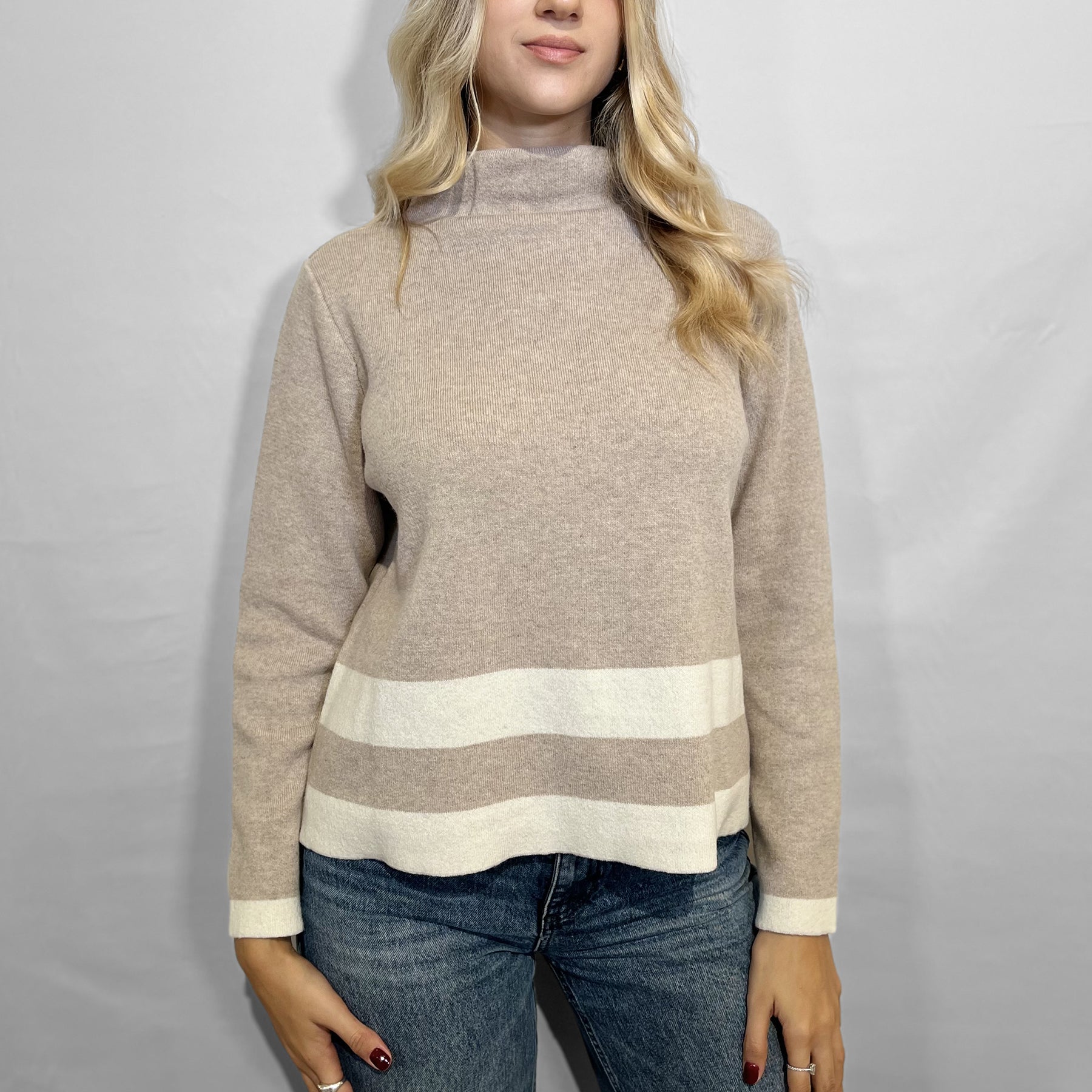 INTRECCI Maglia Donna Manica Lunga Lupetto Lana Cachemire ART. W25-84