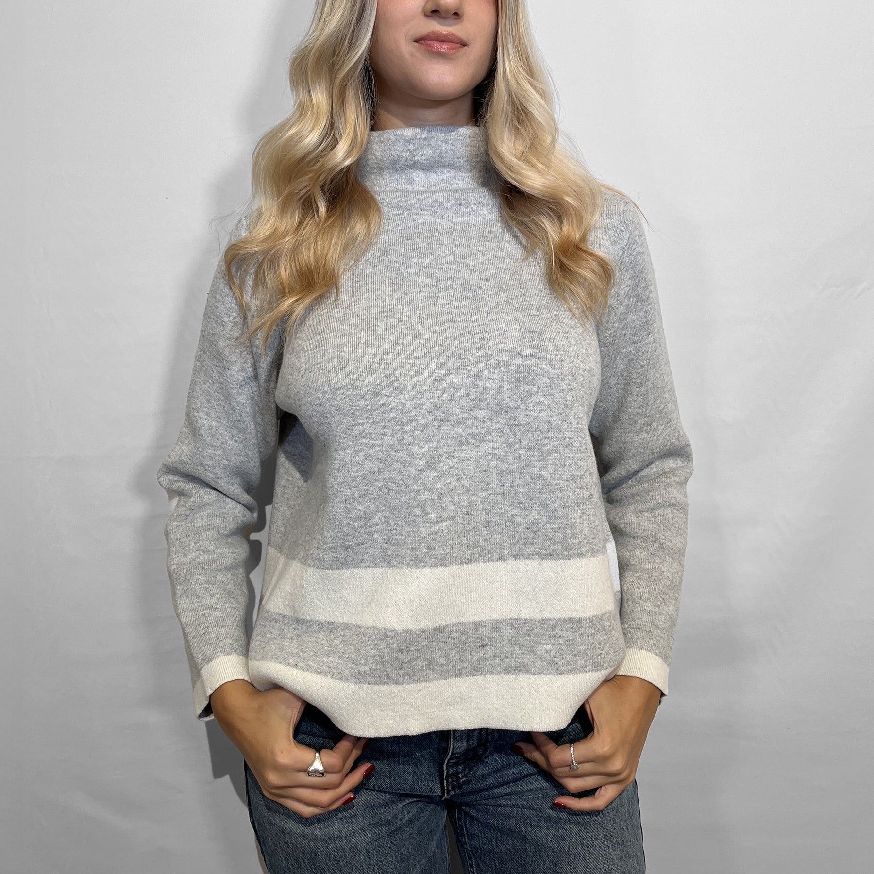 INTRECCI Maglia Donna Manica Lunga Lupetto Lana Cachemire ART. W25-84