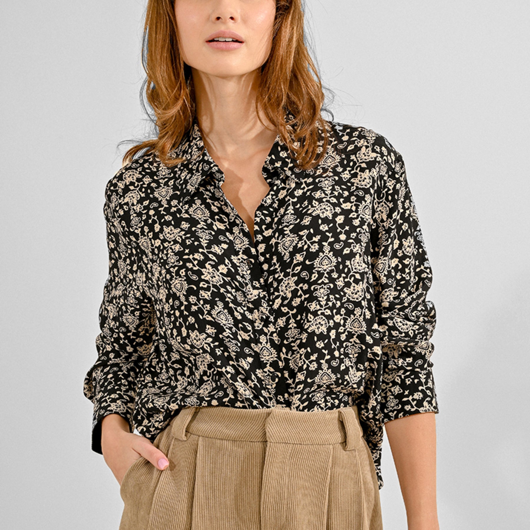 Camicia Donna Manica Lunga 100% Viscosa MOLLY BRACKEN Z523CN