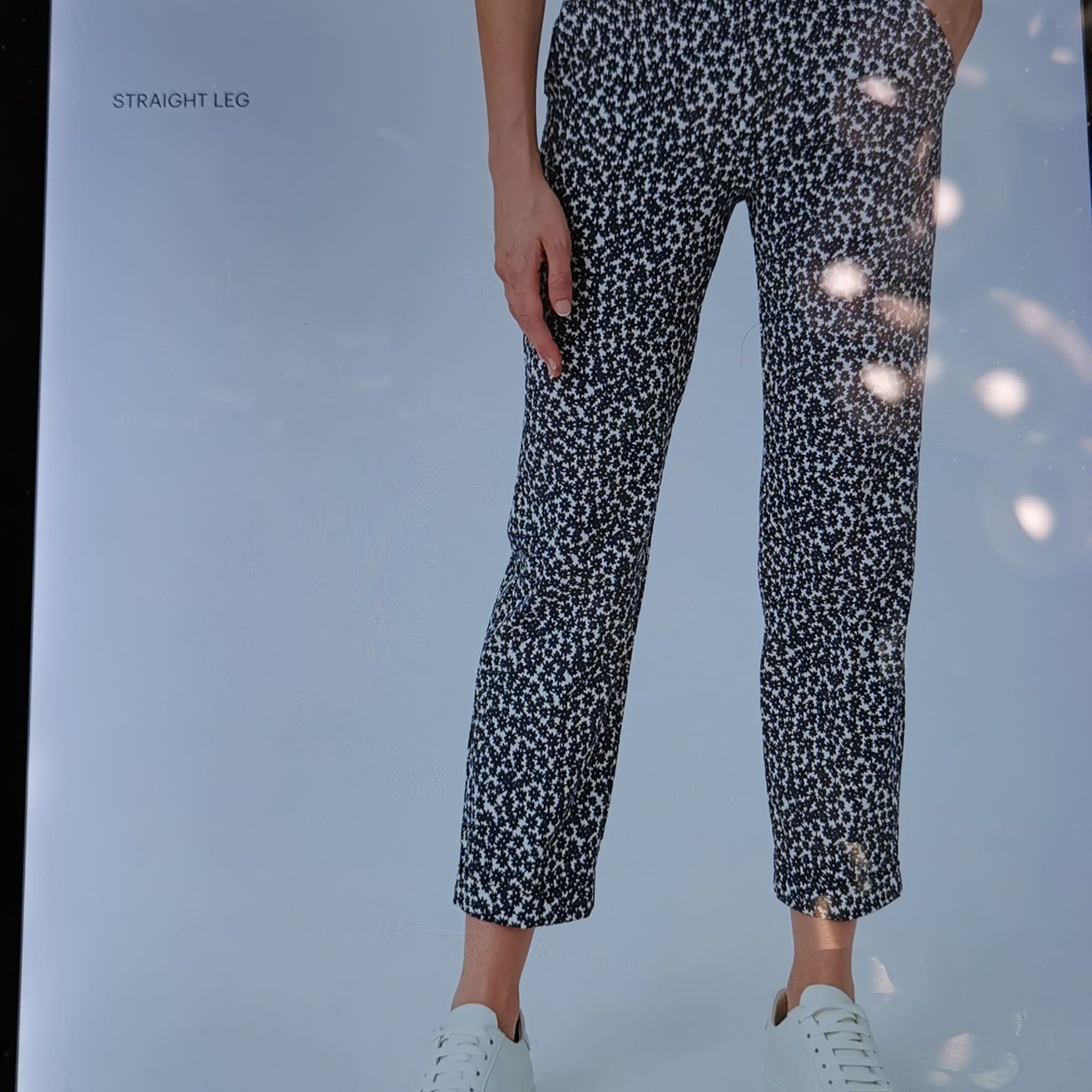 Pantalone a Fiori gamba dritta in Digital Compact RAGNO DH39PP