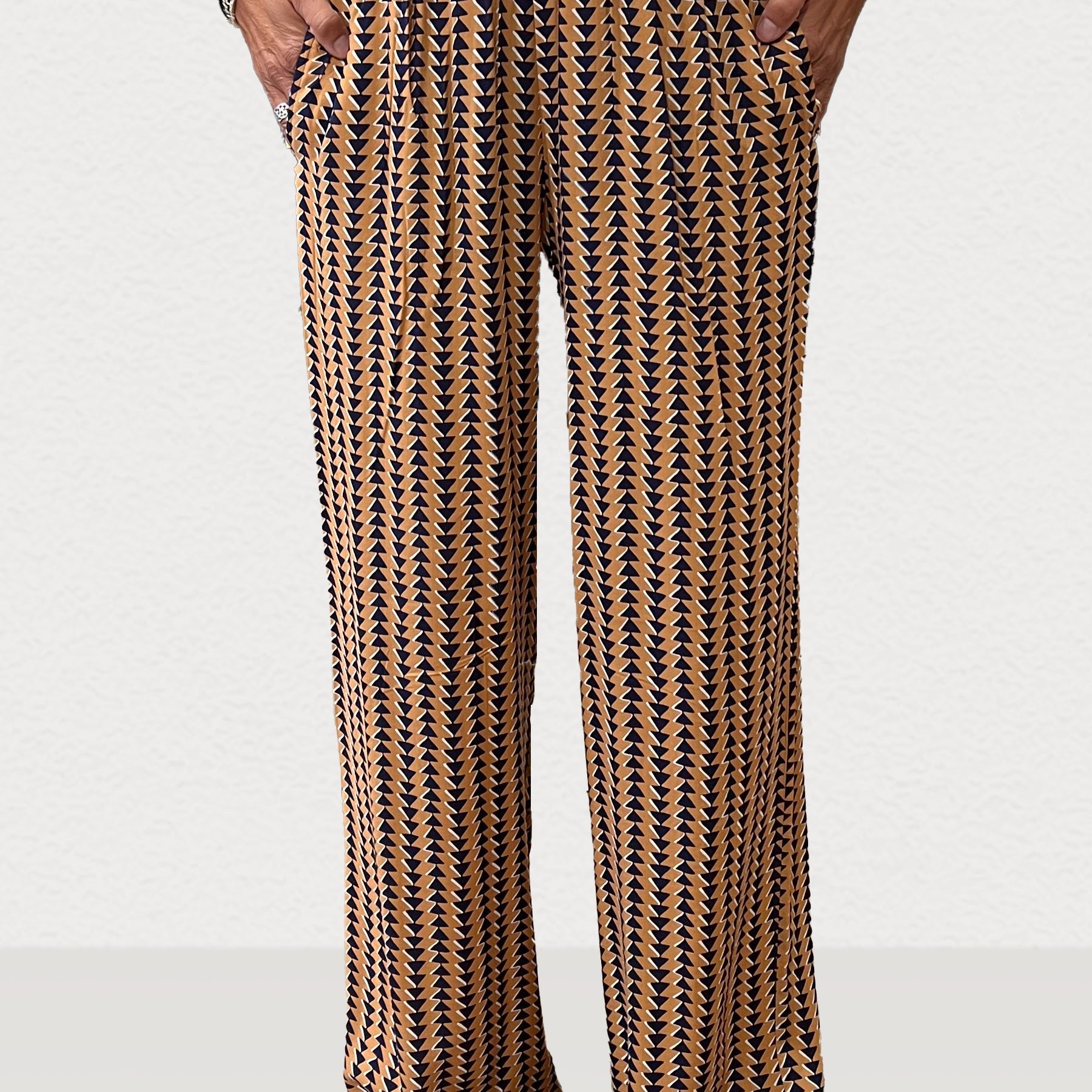 Pantalone Donna Lungo Fantasia 100% Viscosa Leggera DQ02PE
