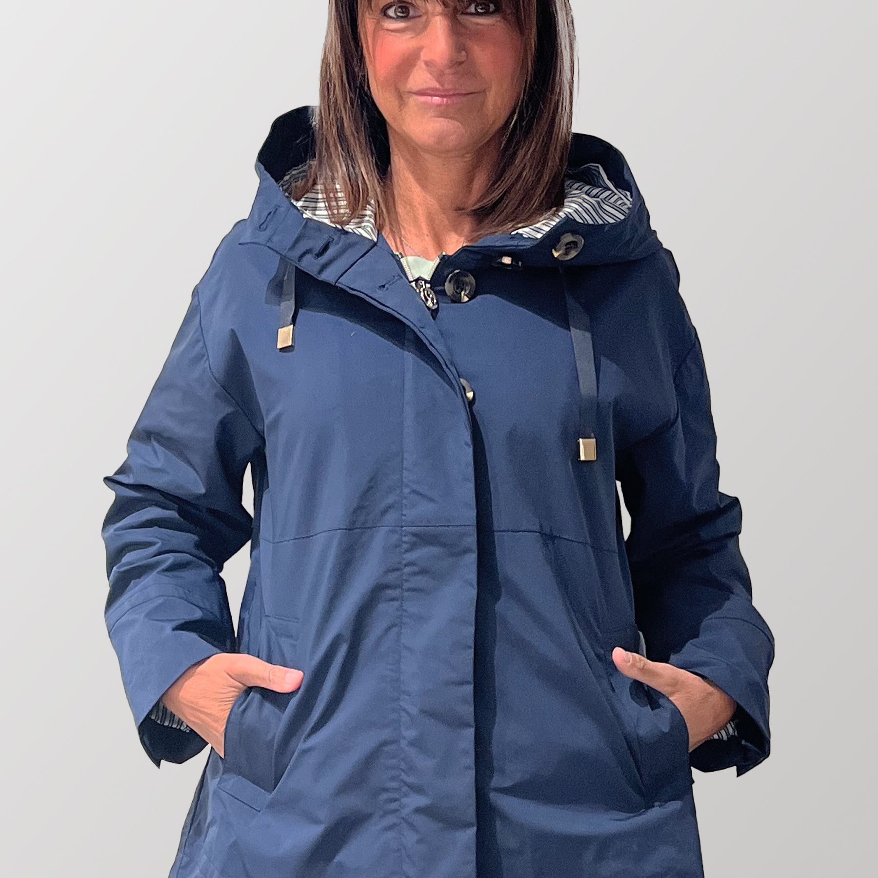 Giubbino Donna Manica Lunga Antipioggia SATINETTE MARCELLA 008