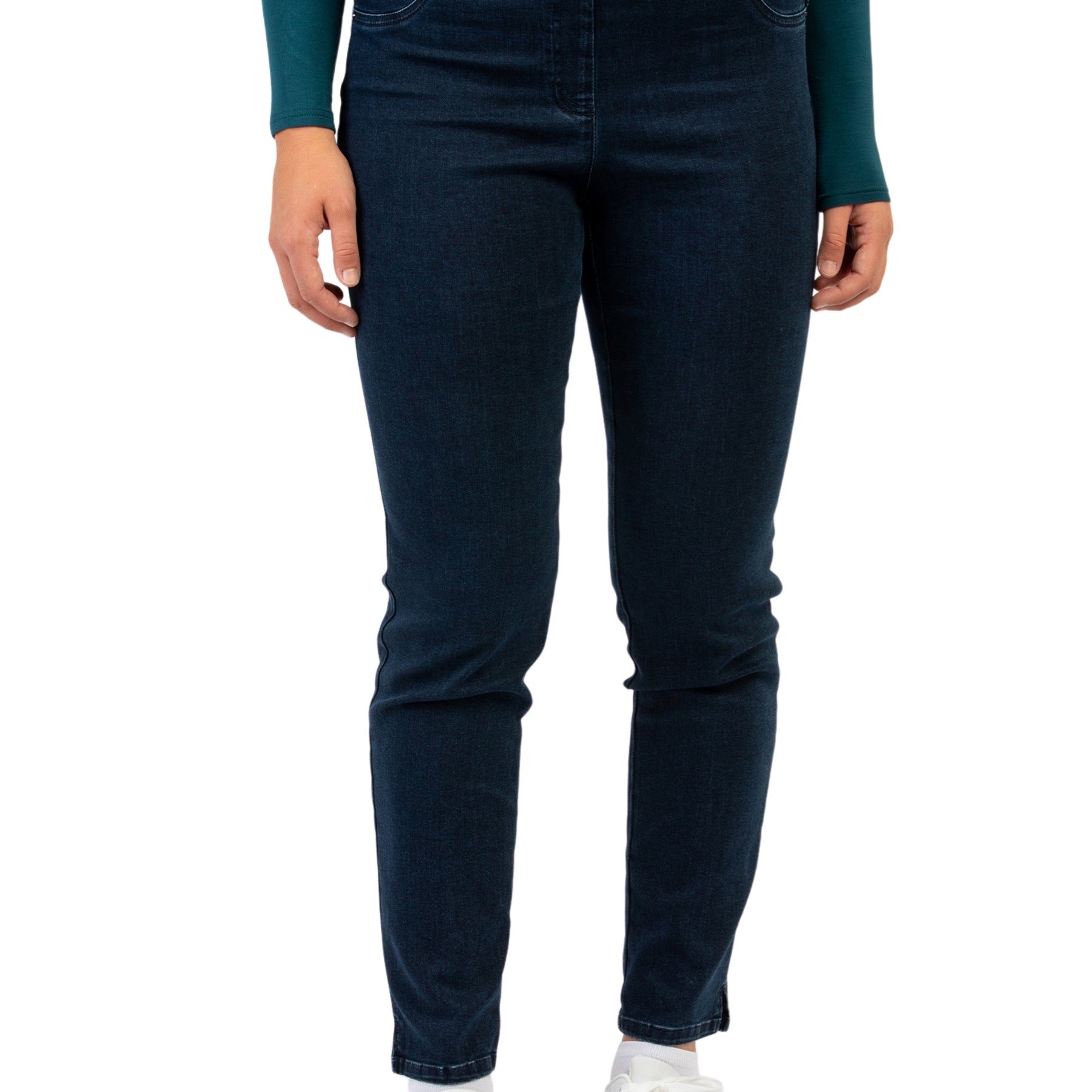 CARLA FERRONI Pantalone Lungo Donna Jeans Morbido Tutto Elastico in Vita ART. 13806