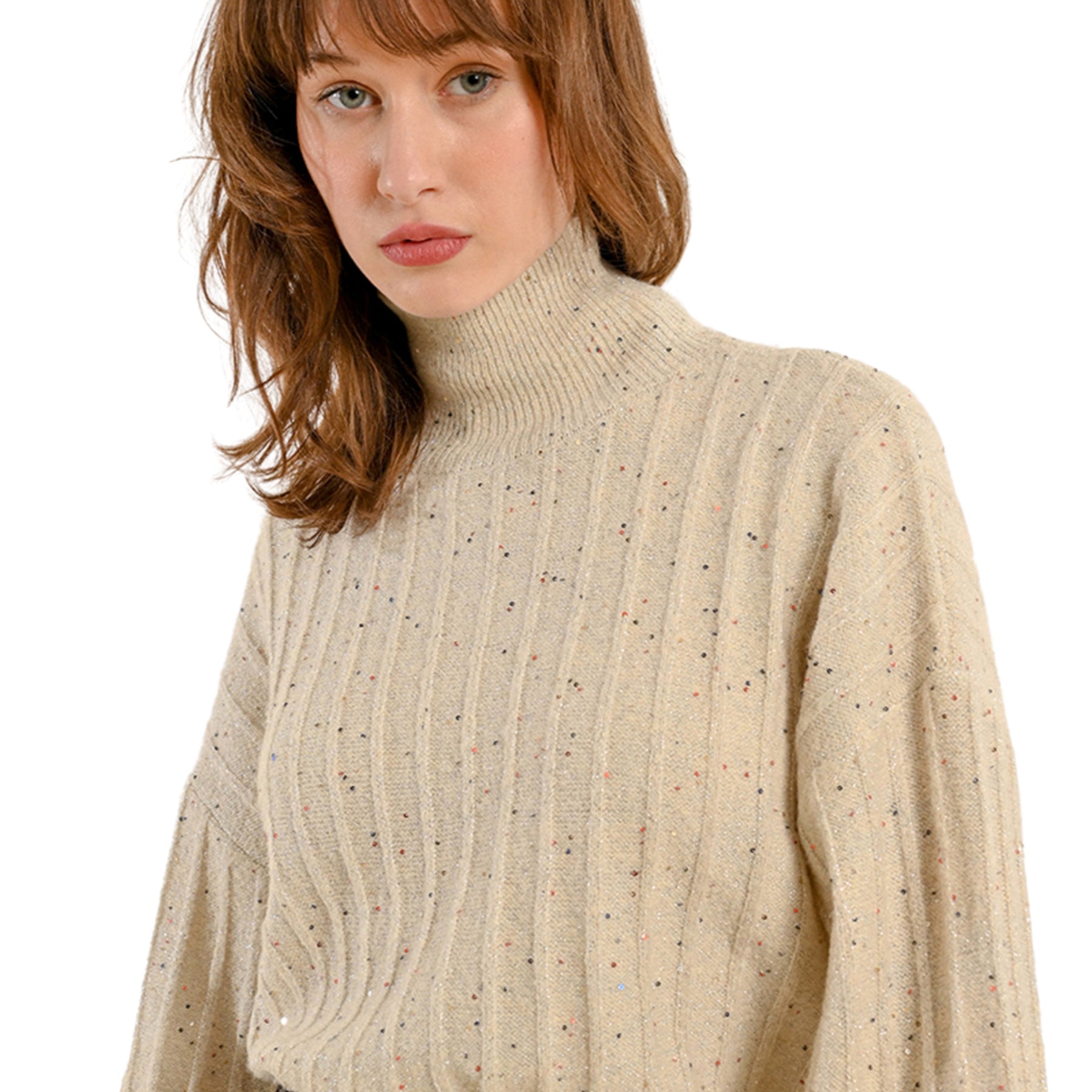 Lupetto Donna Coste Lurex MOLLY BRACKEN T1662CH