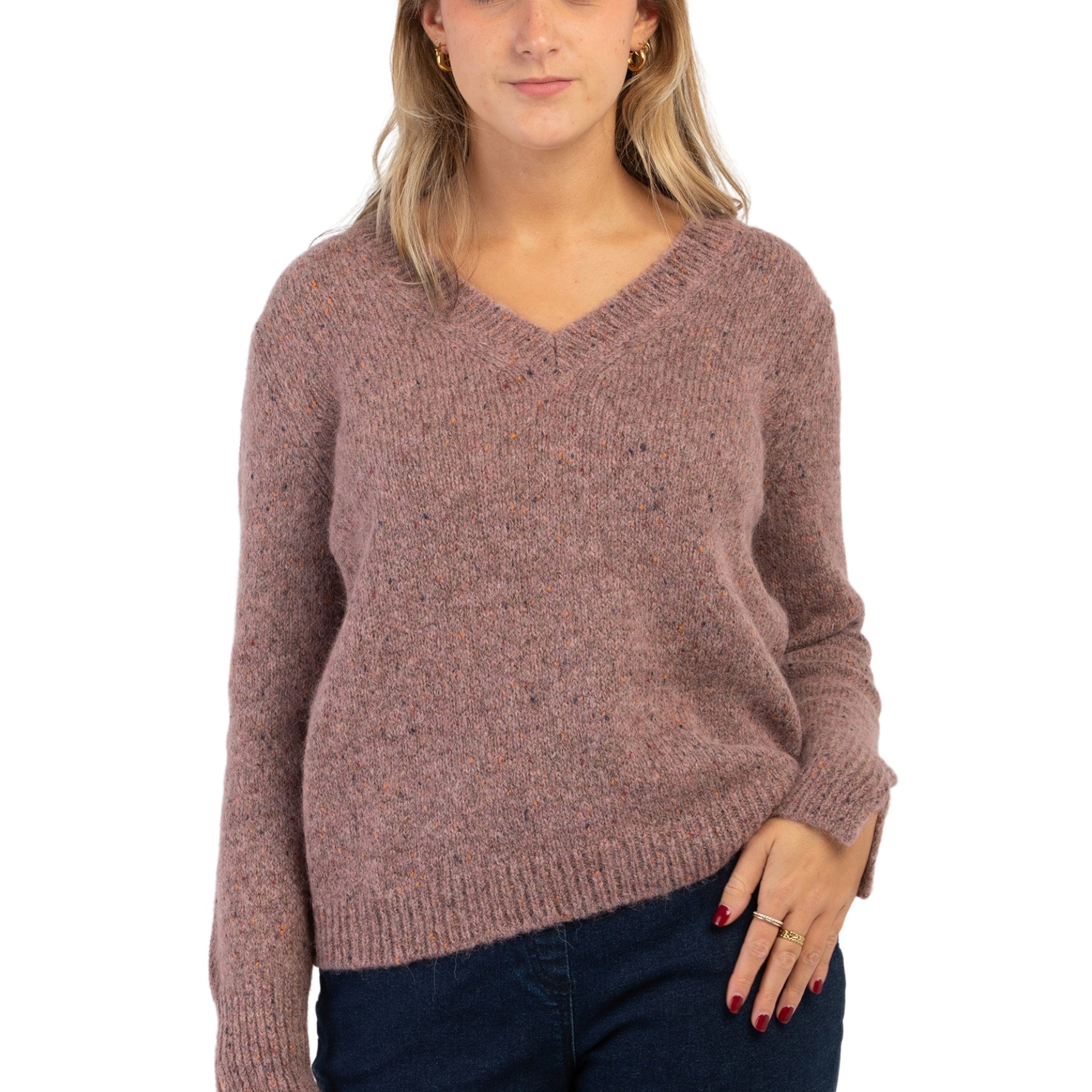 Maglia Scollo V Lana Moulinè GRAN SASSO 13245/34944