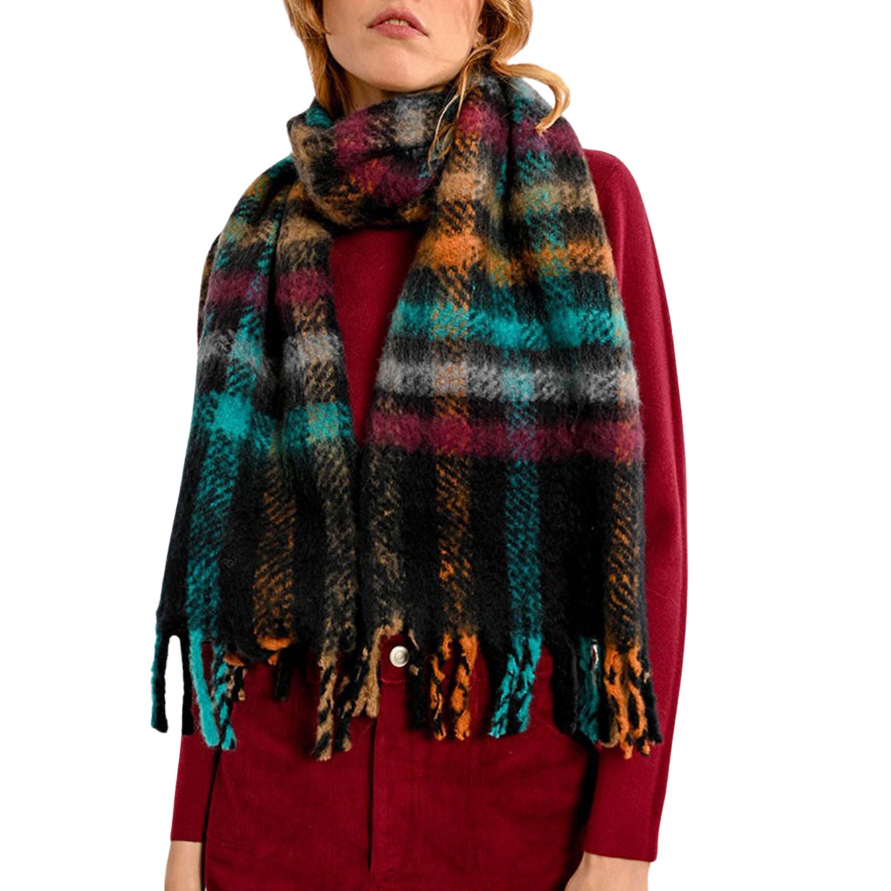 Sciarpa Donna Multicolore Quadri MOLLY BRACKEN ZA59CN