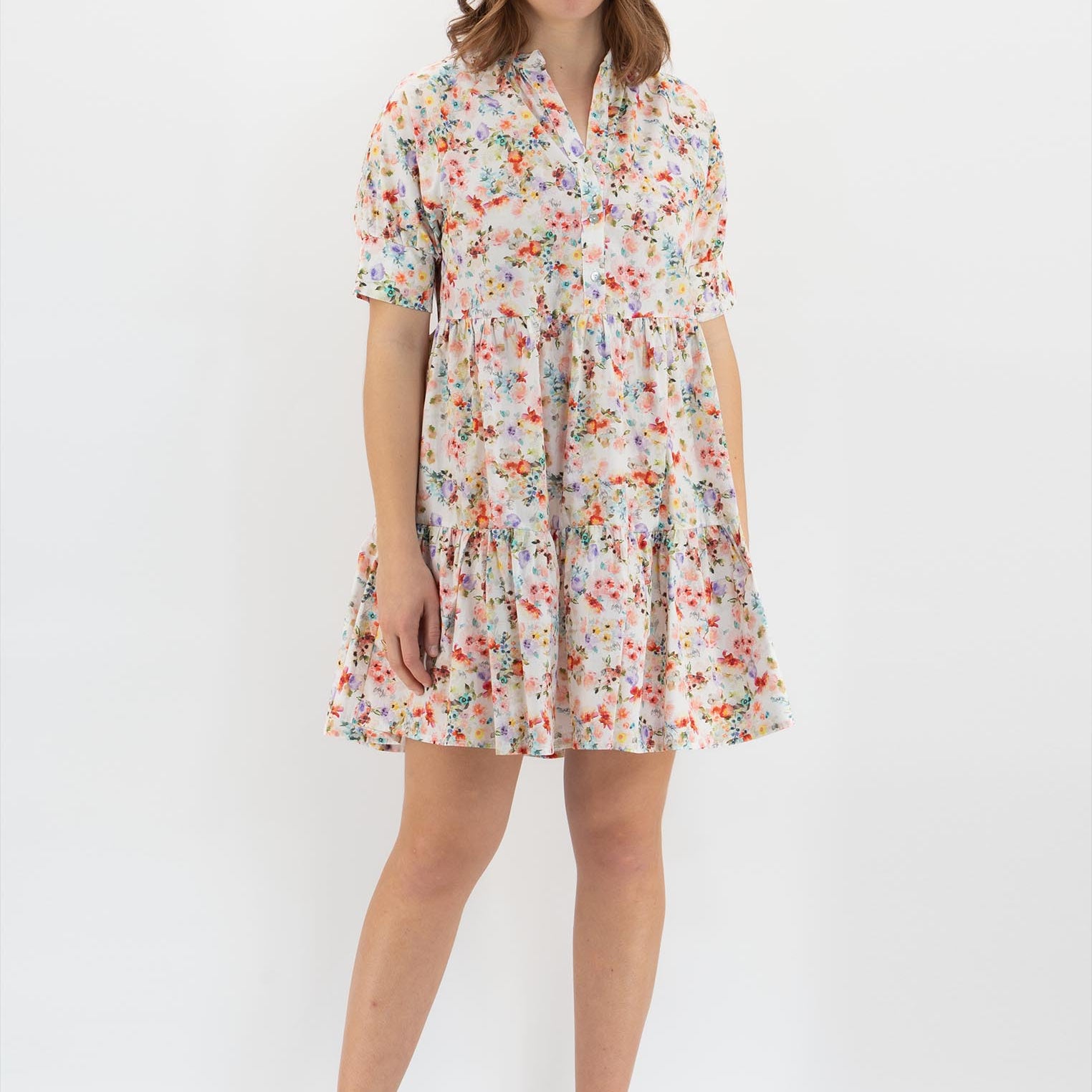 Abito Camicia a Fiori MW461206