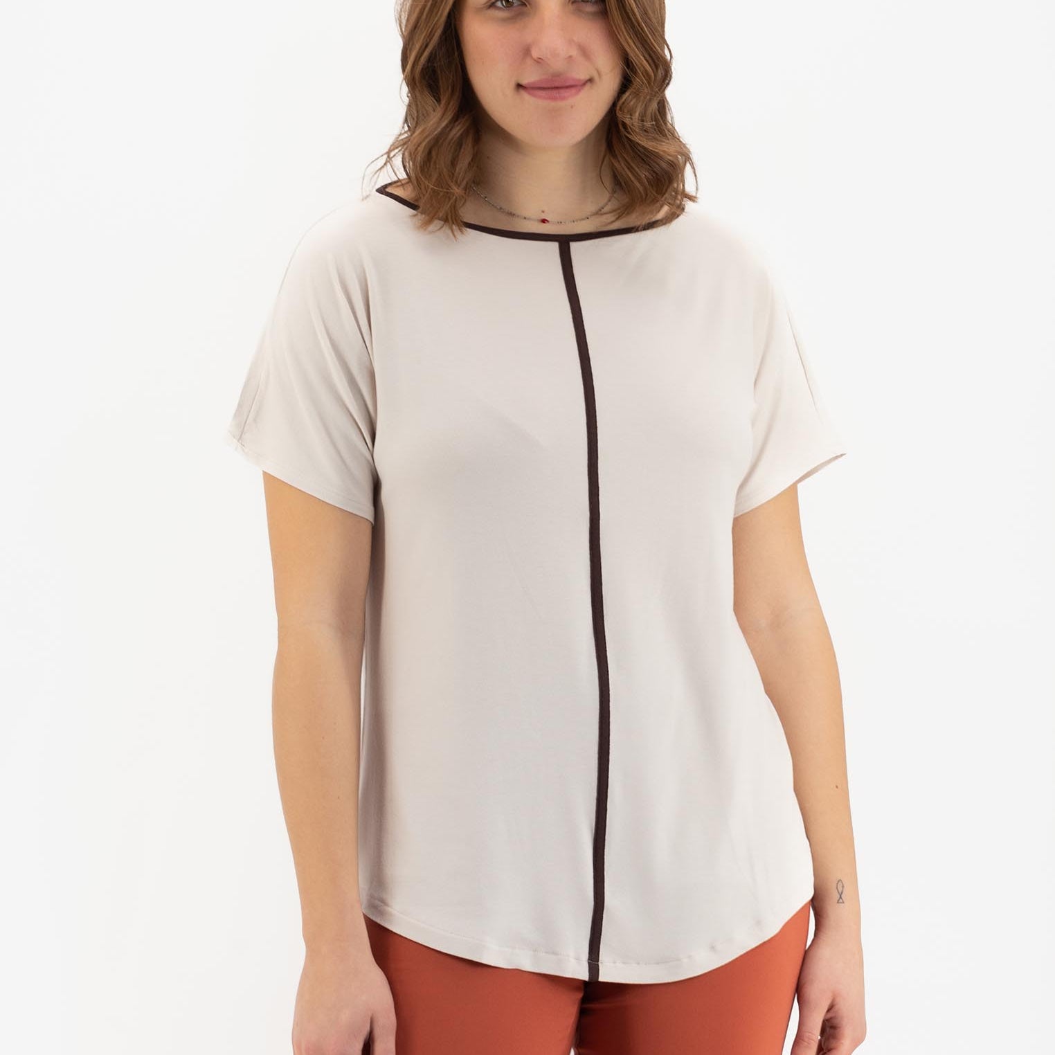 Maglietta girocollo in Viscosa RAGNO DH25TX