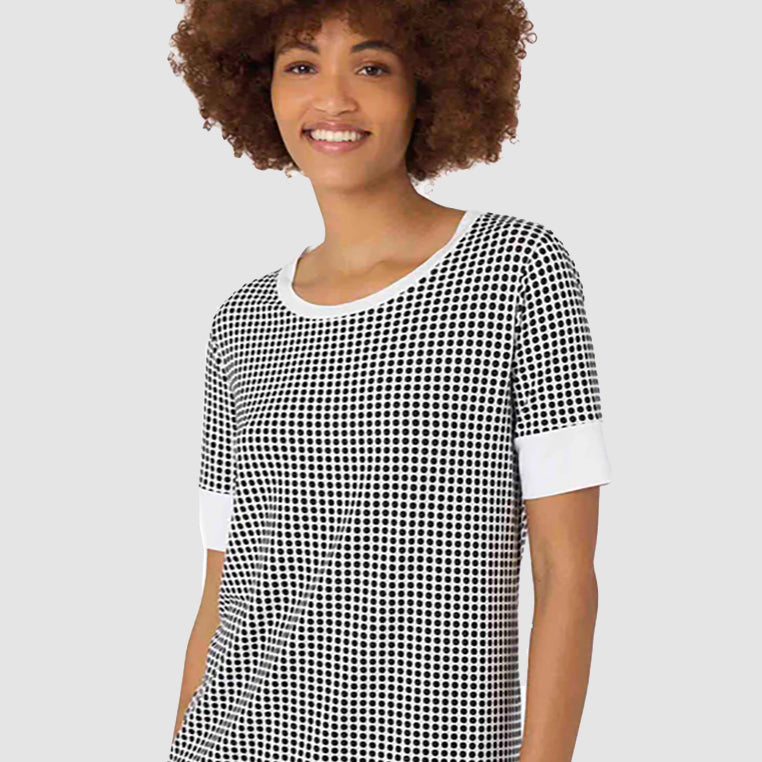 Maglietta a pois in Crêpe di viscosa RAGNO DH59T7