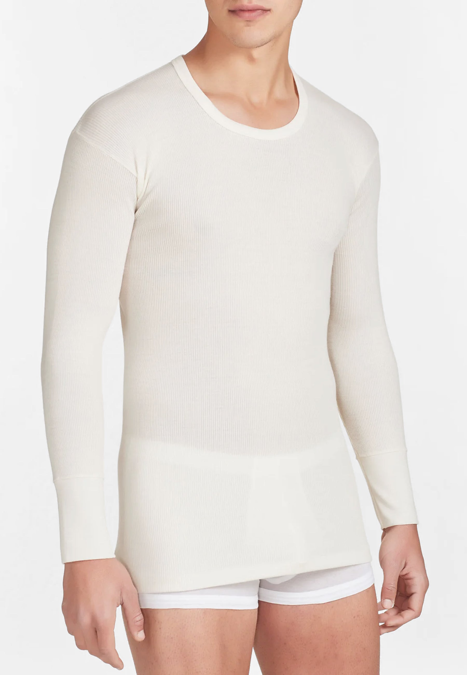 RAGNO 003159 Merino Strong Maglietta girocollo in costina di lana pesante