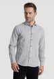 YES ZEE Camicia Uomo Lino Rigato Collo Francese ART. 01C505