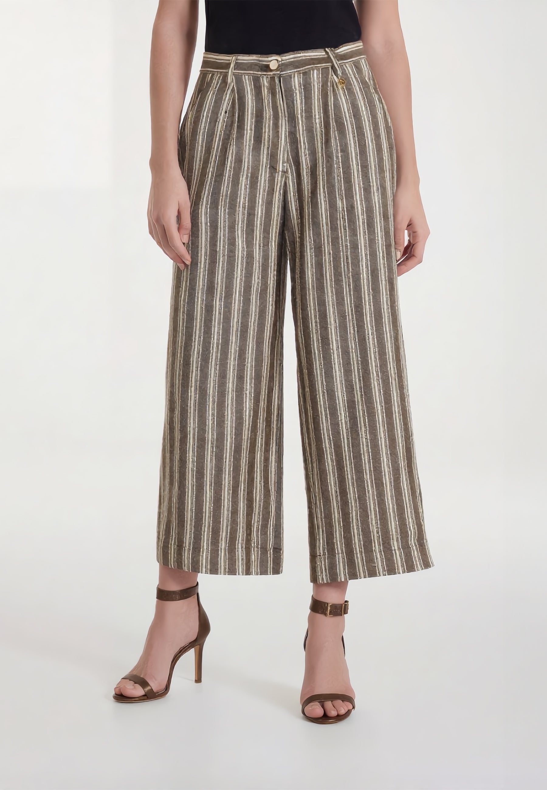 YES ZEE Pantalone Donna Rigato Con Tasche ART. 01P360