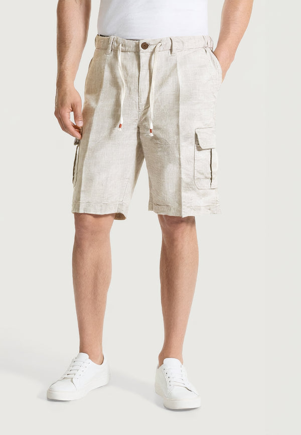 YES ZEE Bermuda Uomo Lino Cotone Coulisse ART. 01P752