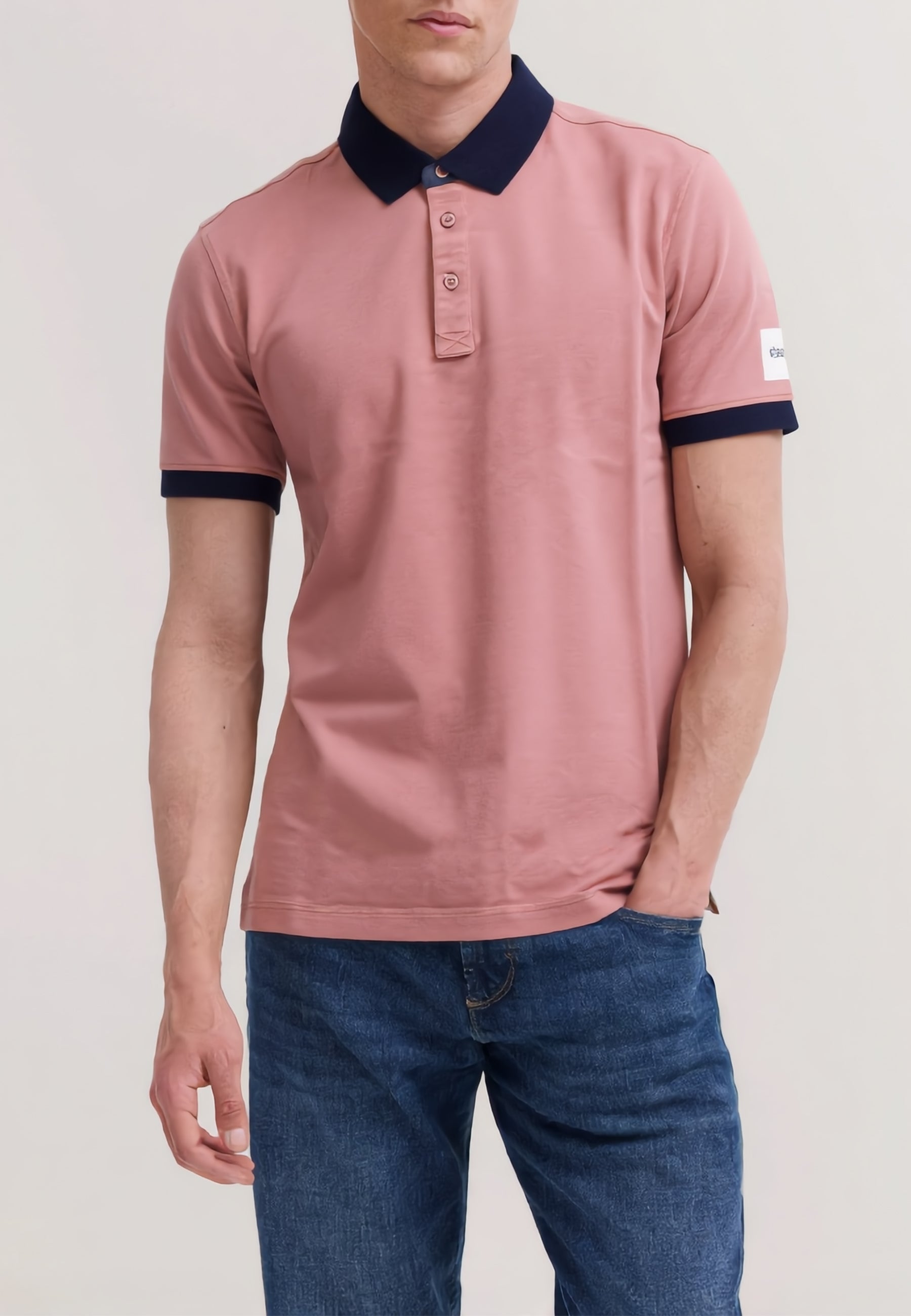 YES ZEE Polo Uomo Piquet Cotone Collo a Contrasto ART. 01T710