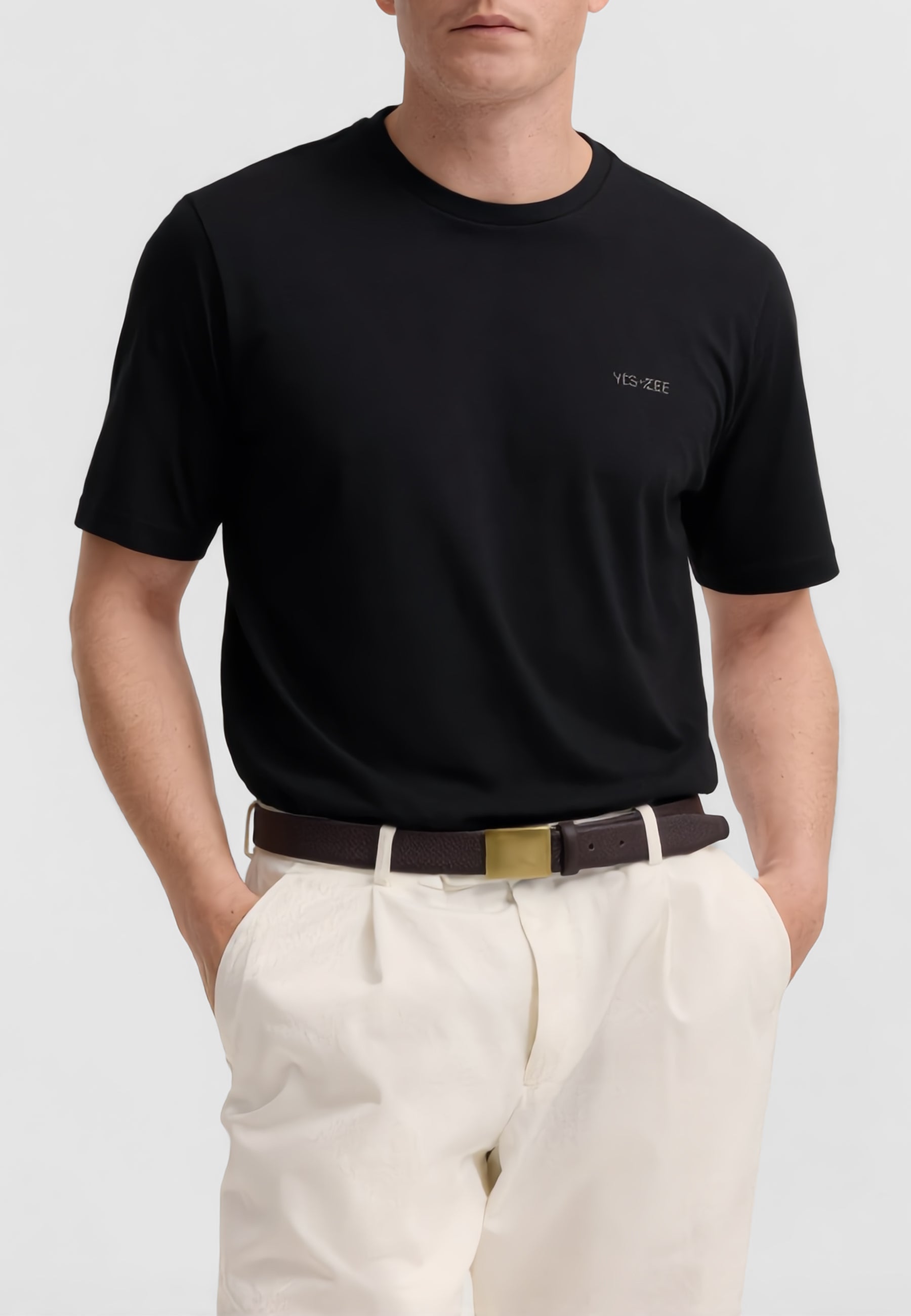 YES ZEE T-Shirt Uomo Cotone Jersey Tinta Unita ART. 01T778