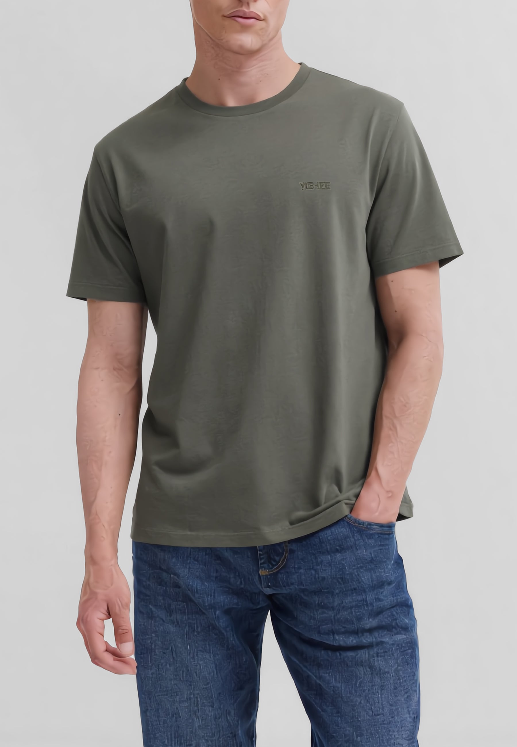 YES ZEE T-Shirt Uomo Cotone Jersey Tinta Unita ART. 01T778