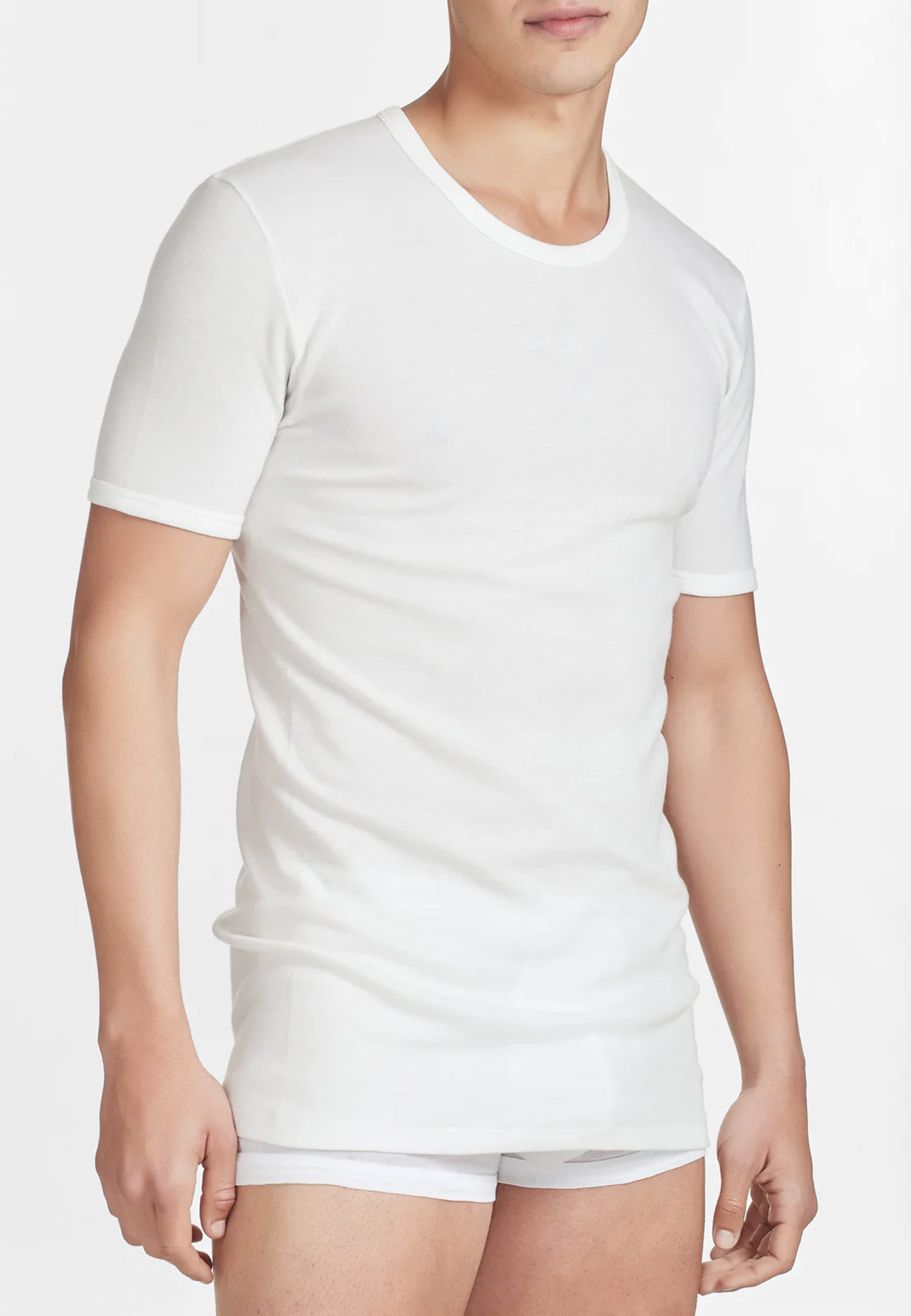 RAGNO 065457 Maglietta Mezza Manica Uomo Lana e Cotone