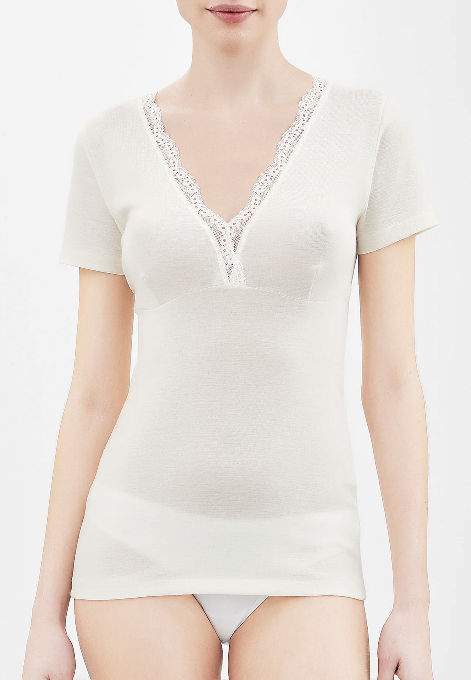 RAGNO 073098 Merino Medium Maglietta scollo a V in lana