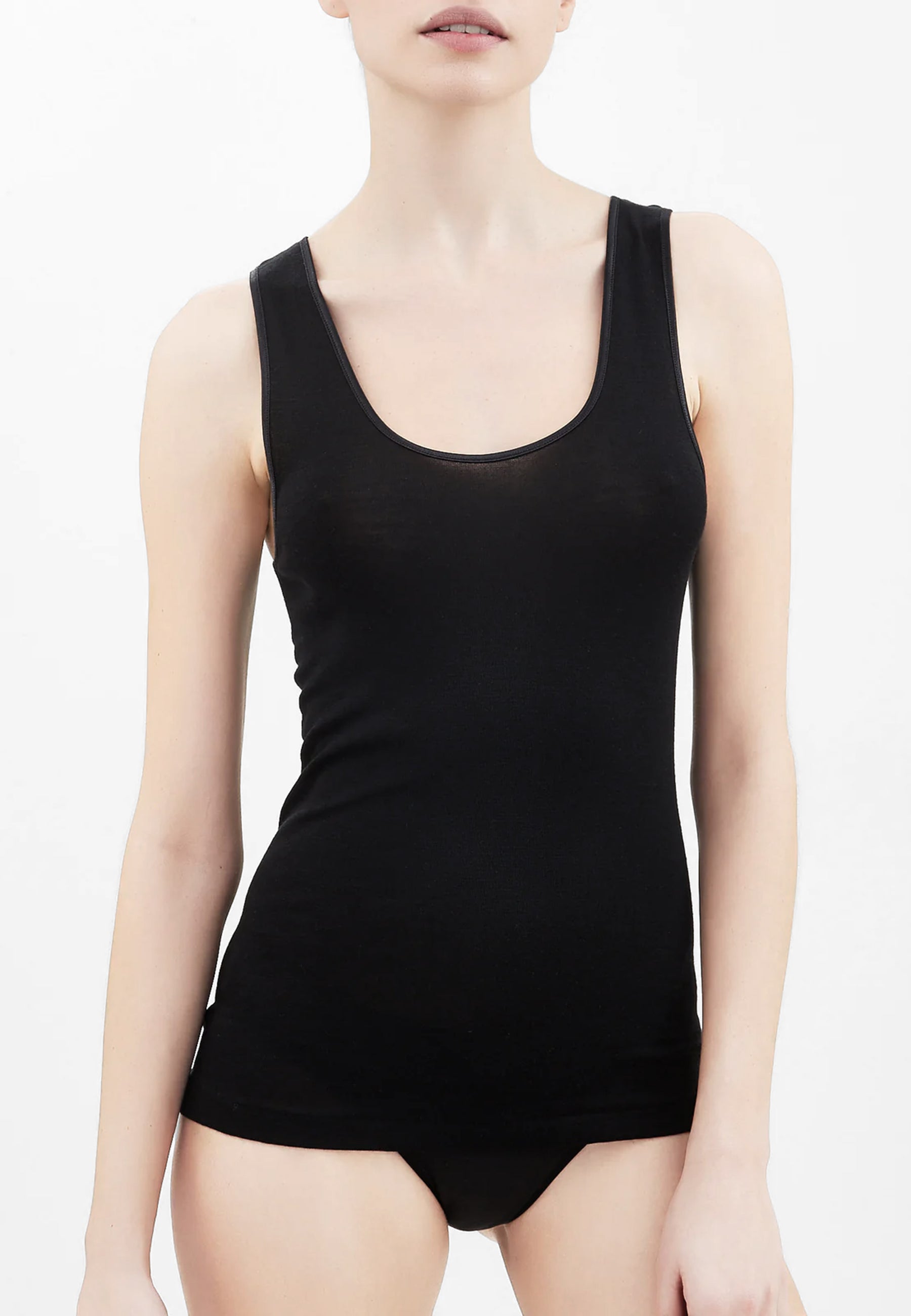 RAGNO 074022 Canottiera Spalla Larga Lana e Seta