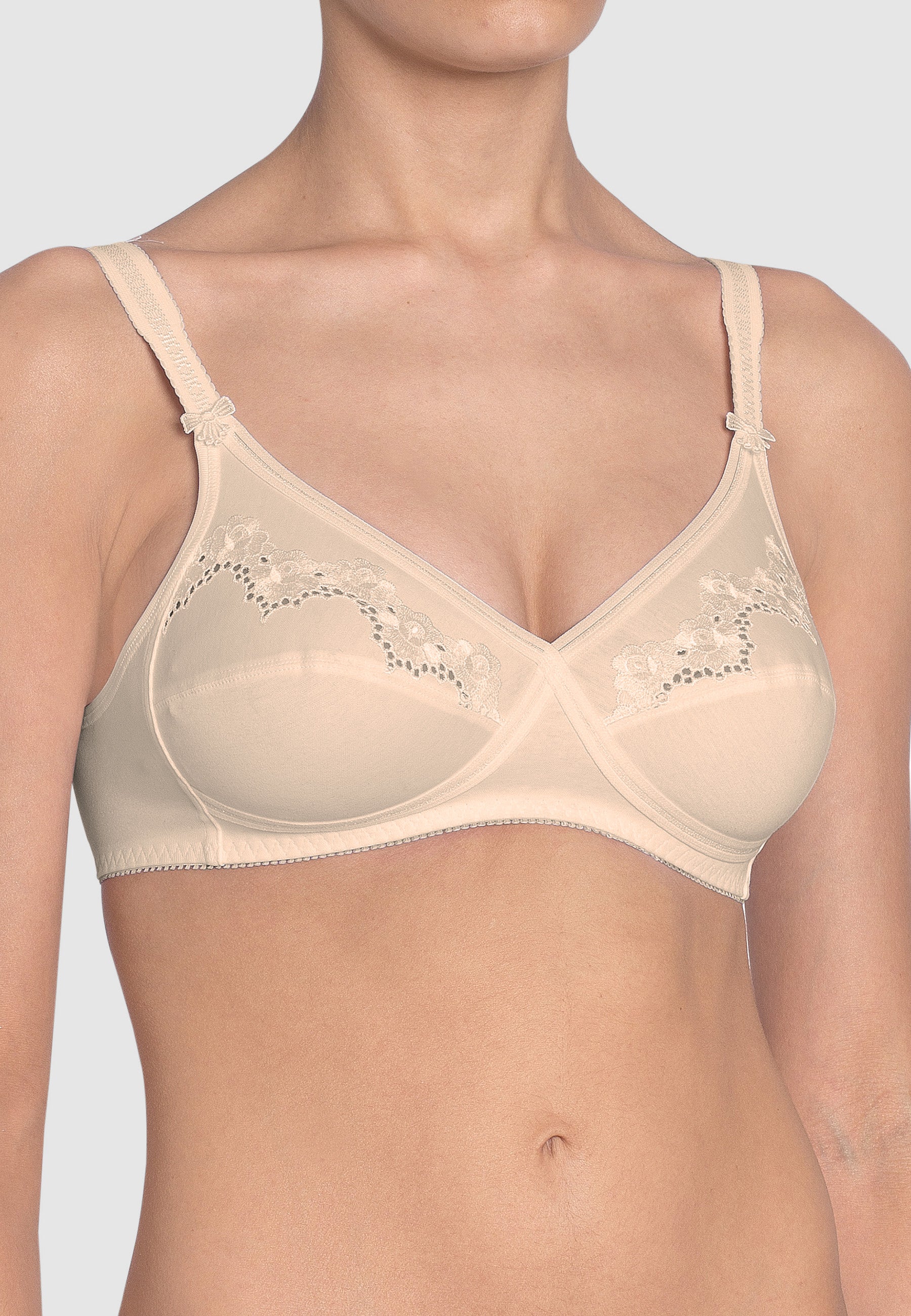 TRIUMPH ELASTI CROSS + COTTON N  Reggiseno senza Ferretto Coppa D