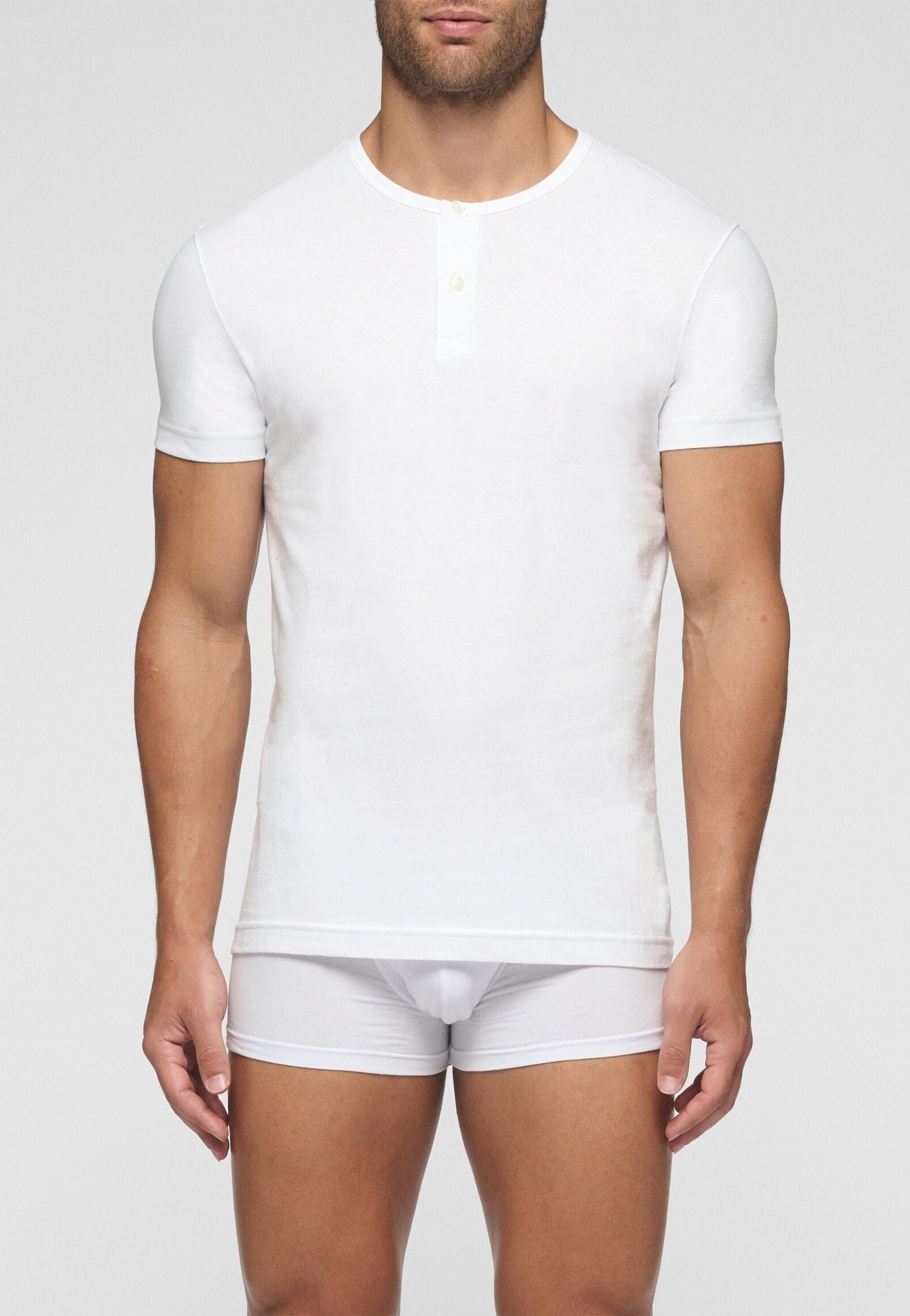 CAGI 1308 T-Shirt Serafino Uomo 100% Cotone