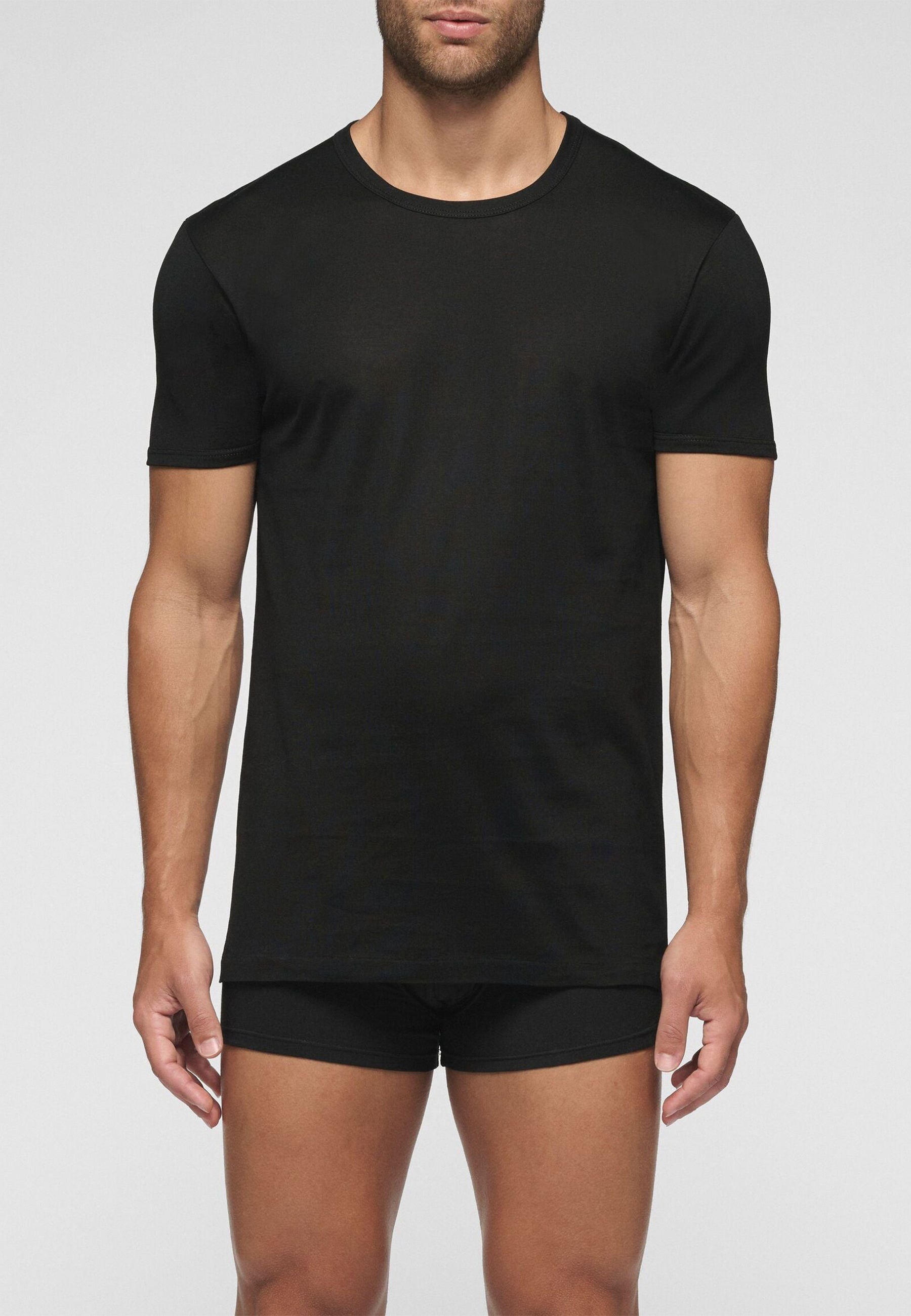 CAGI 1318 T-shirt Girocollo Basso Uomo 100% Filo di Scozia