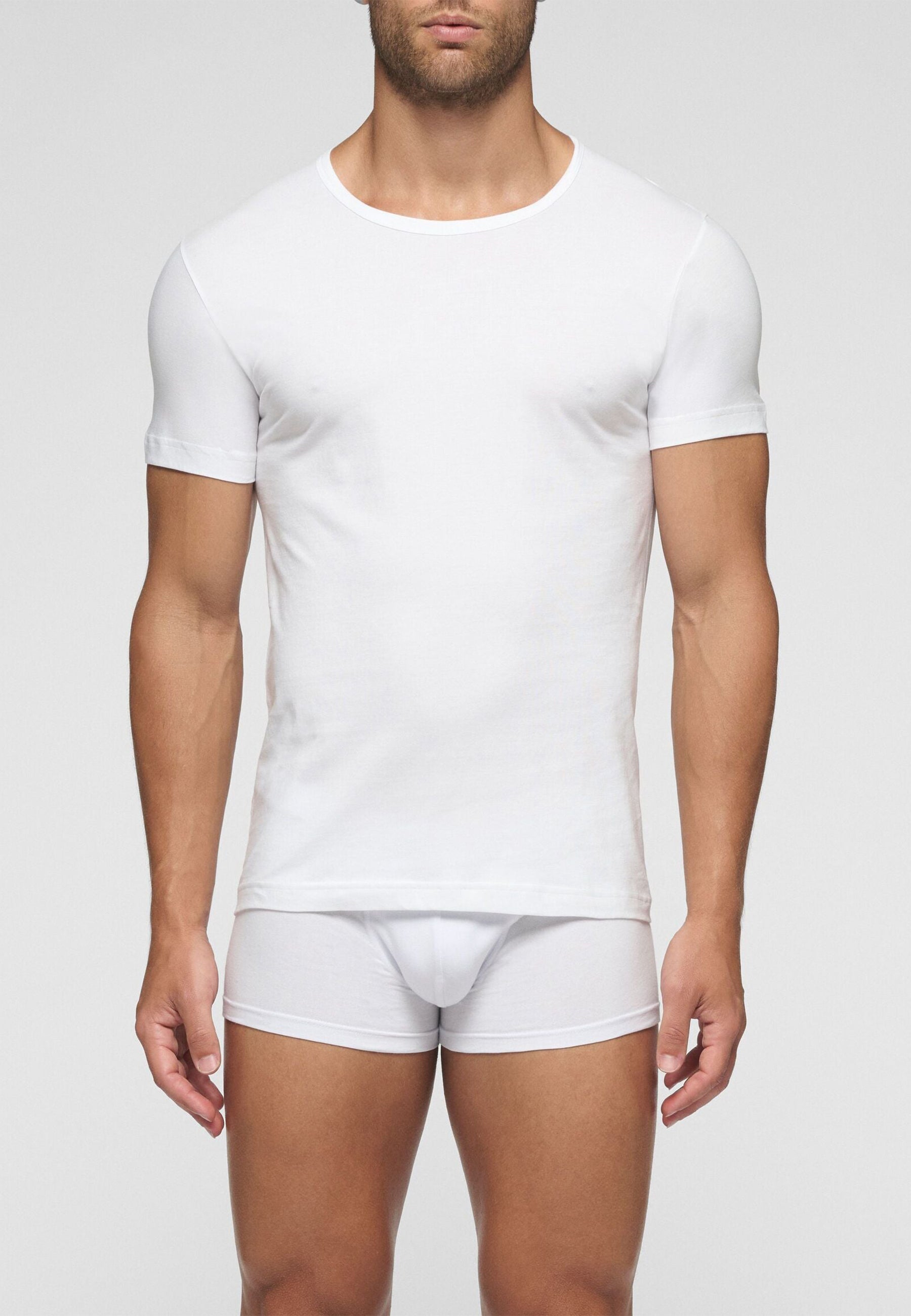 CAGI 1328 T-shirt Girocollo Basso Uomo