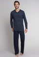 SCHIESSER 159622 Pigiama Uomo Manica Lunga 100% Cotone