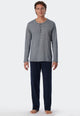 SCHIESSER 159630 Pigiama Uomo Manica Lunga 100% Cotone