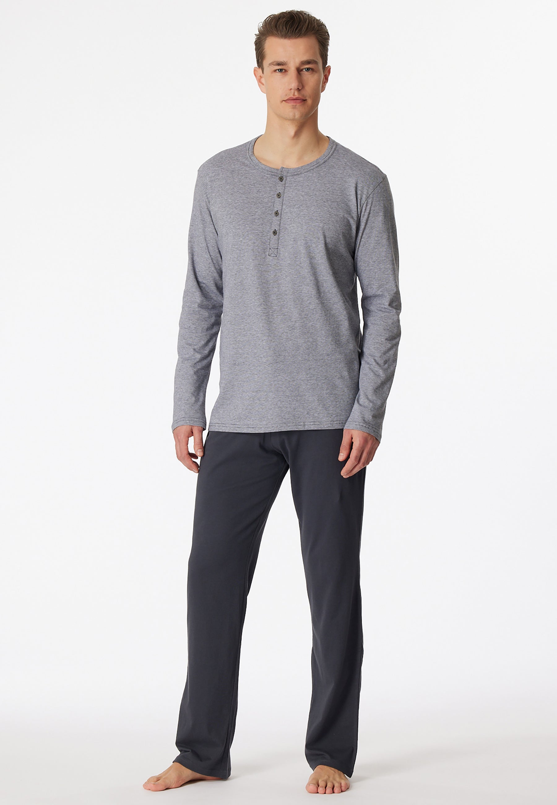 SCHIESSER 159630 Pigiama Uomo Manica Lunga 100% Cotone