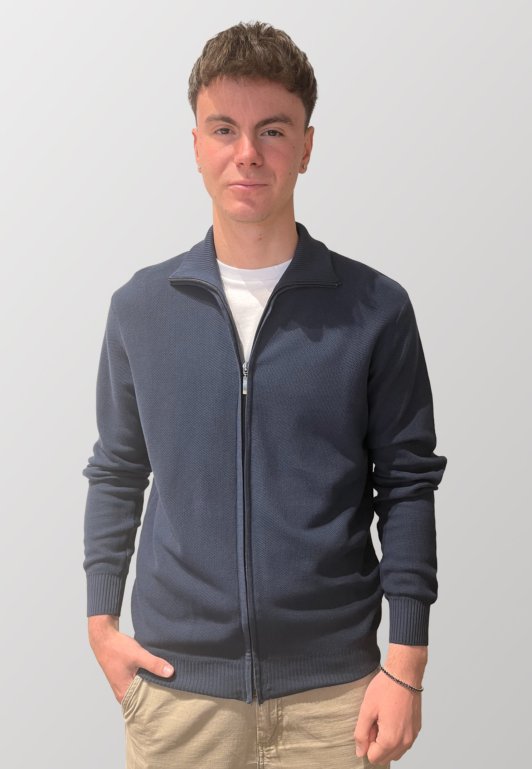 Giacca Zip Uomo Maglia 100% Cotone SPORTING MARE 1650/10Z