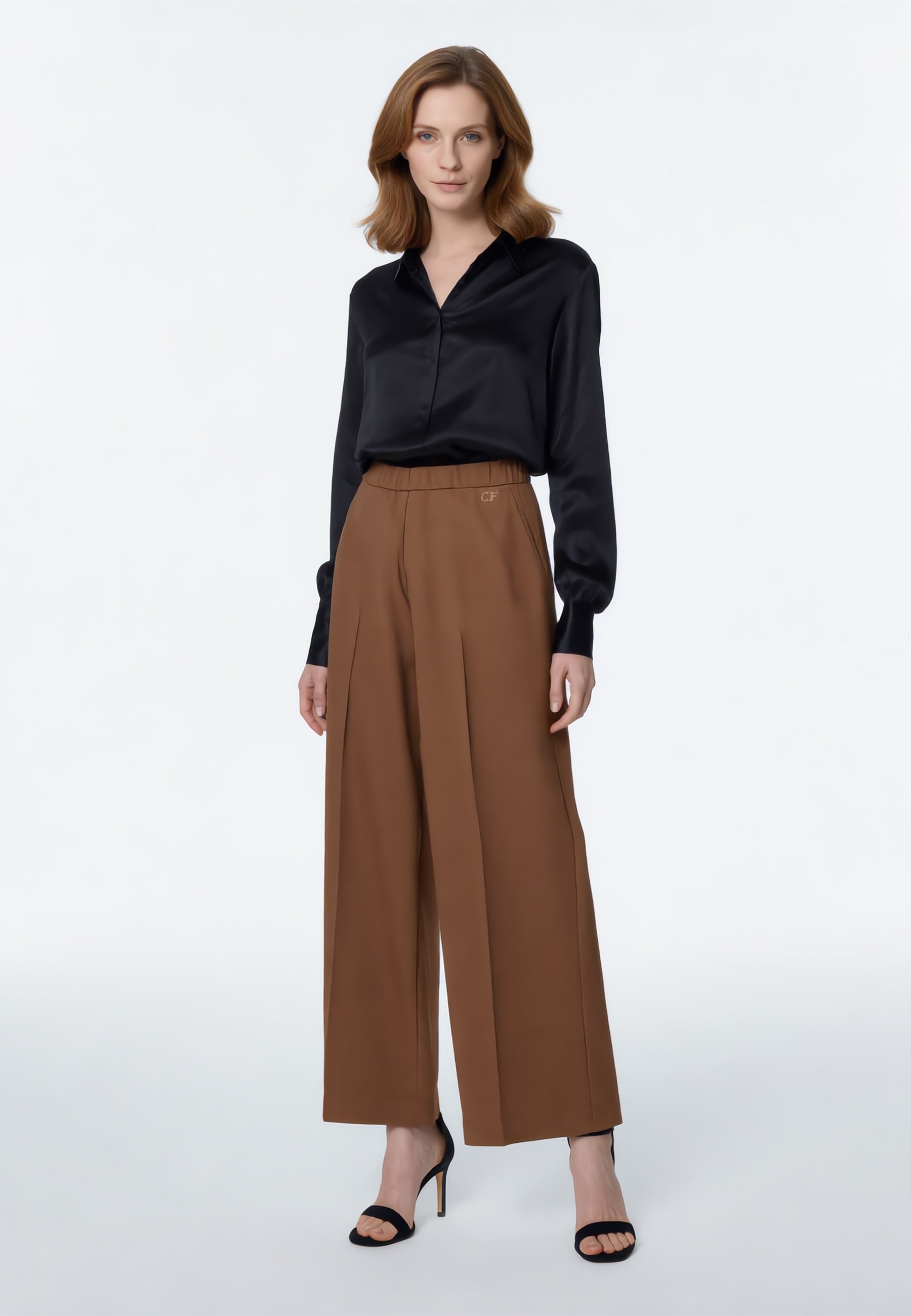 CARLA FERRONI Pantalone Lungi Donna Ampio Fluido Estivo 17751