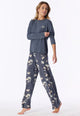 SCHIESSER Pigiama Donna Lungo Pantalone Largo Modal Morbido 183882