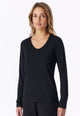 SCHIESSER Maglia Donna Lunga Scollo a V Modal Caldo 184105