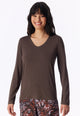 SCHIESSER Maglia Donna Lunga Scollo a V Modal Caldo 184105