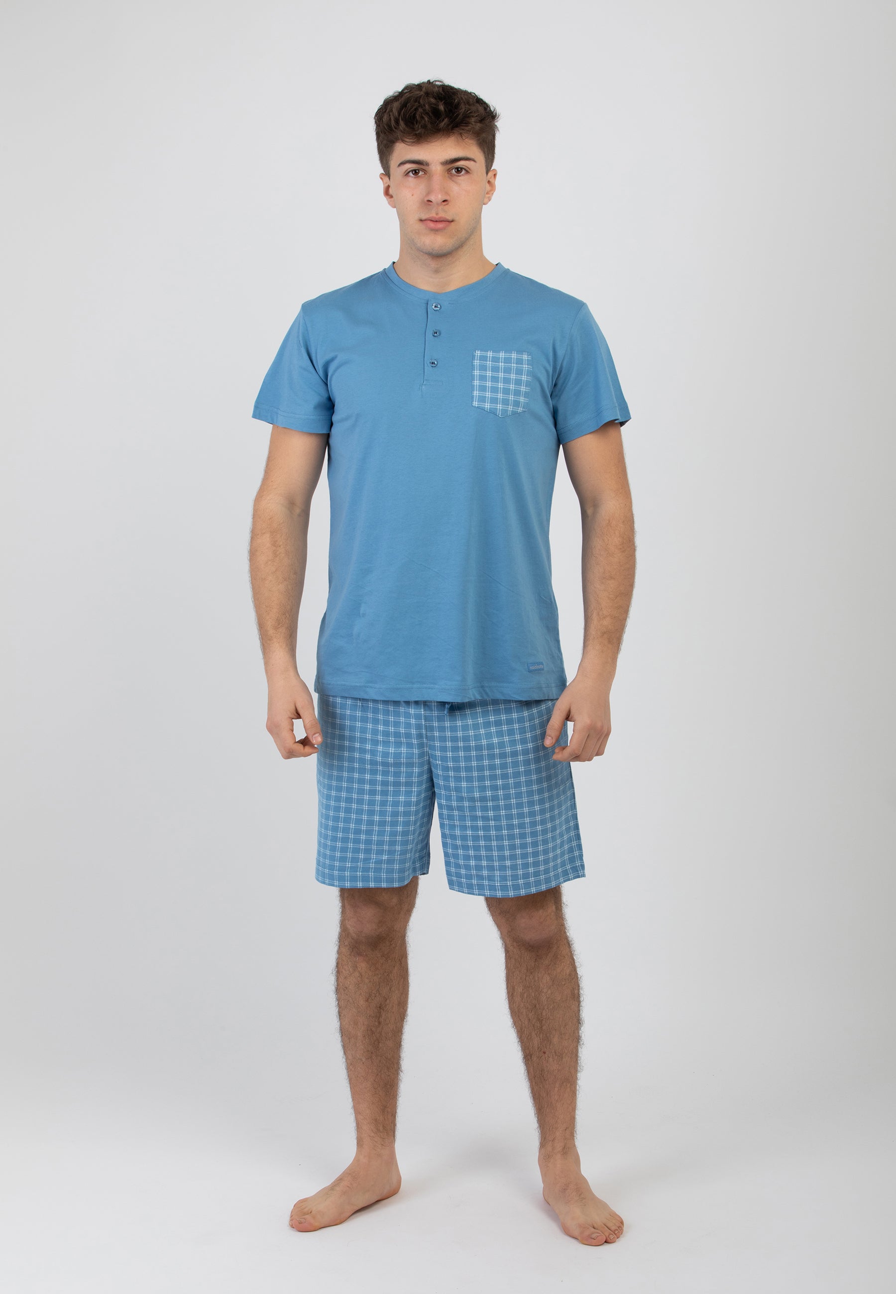 Pigiama Uomo Corto 100% Cotone Leggero NOI DI NOTTE FC003068