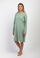 Camicia Da Notte Donna Manica Lunga 100% Cotone Leggero NOI DI NOTTE LA003264