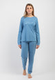 Pigiama Donna Manica Lunga 100% Cotone Leggero NOI DI NOTTE FA009009