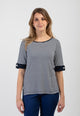 Maglia Donna Mezza Manica Rigata Viscosa BARBARELLA 775M