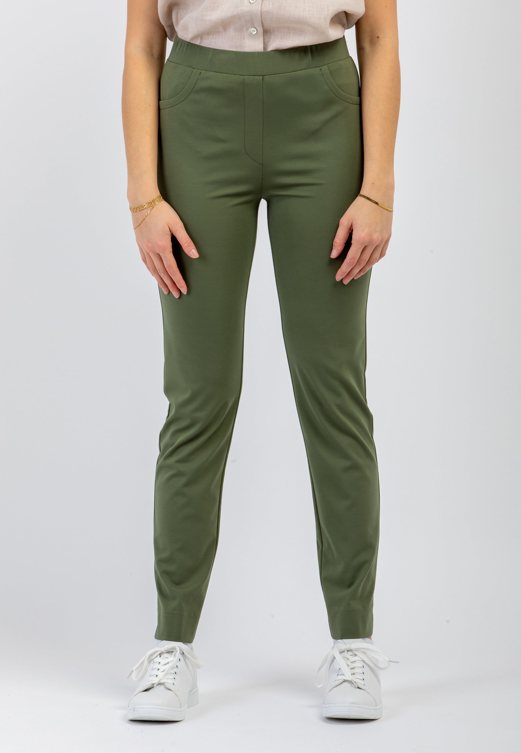 Pantalone Donna Elastico in Vita Maglina Leggero CARLA FERRONI 17280