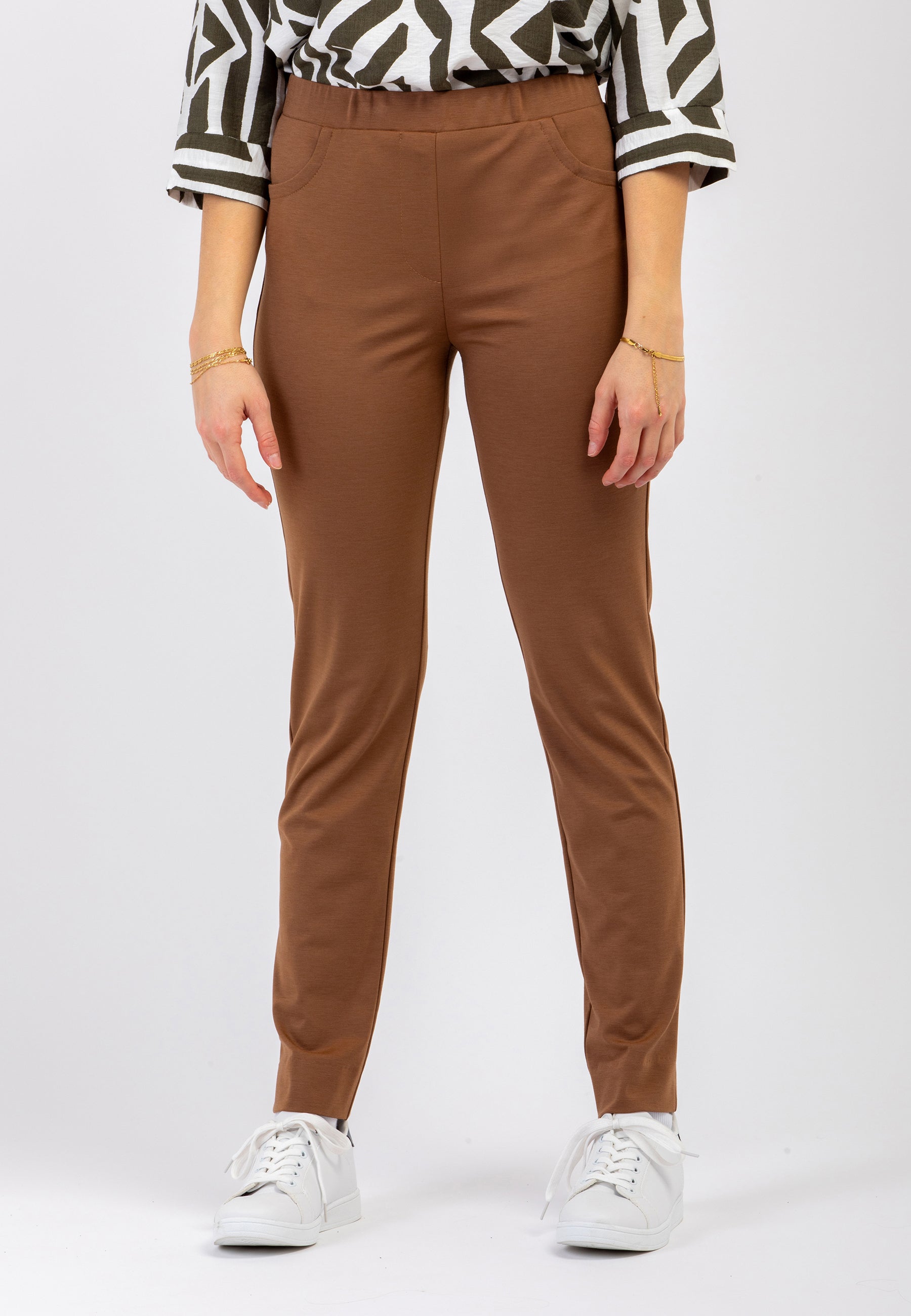 Pantalone Donna Elastico in Vita Maglina Leggero CARLA FERRONI 17280