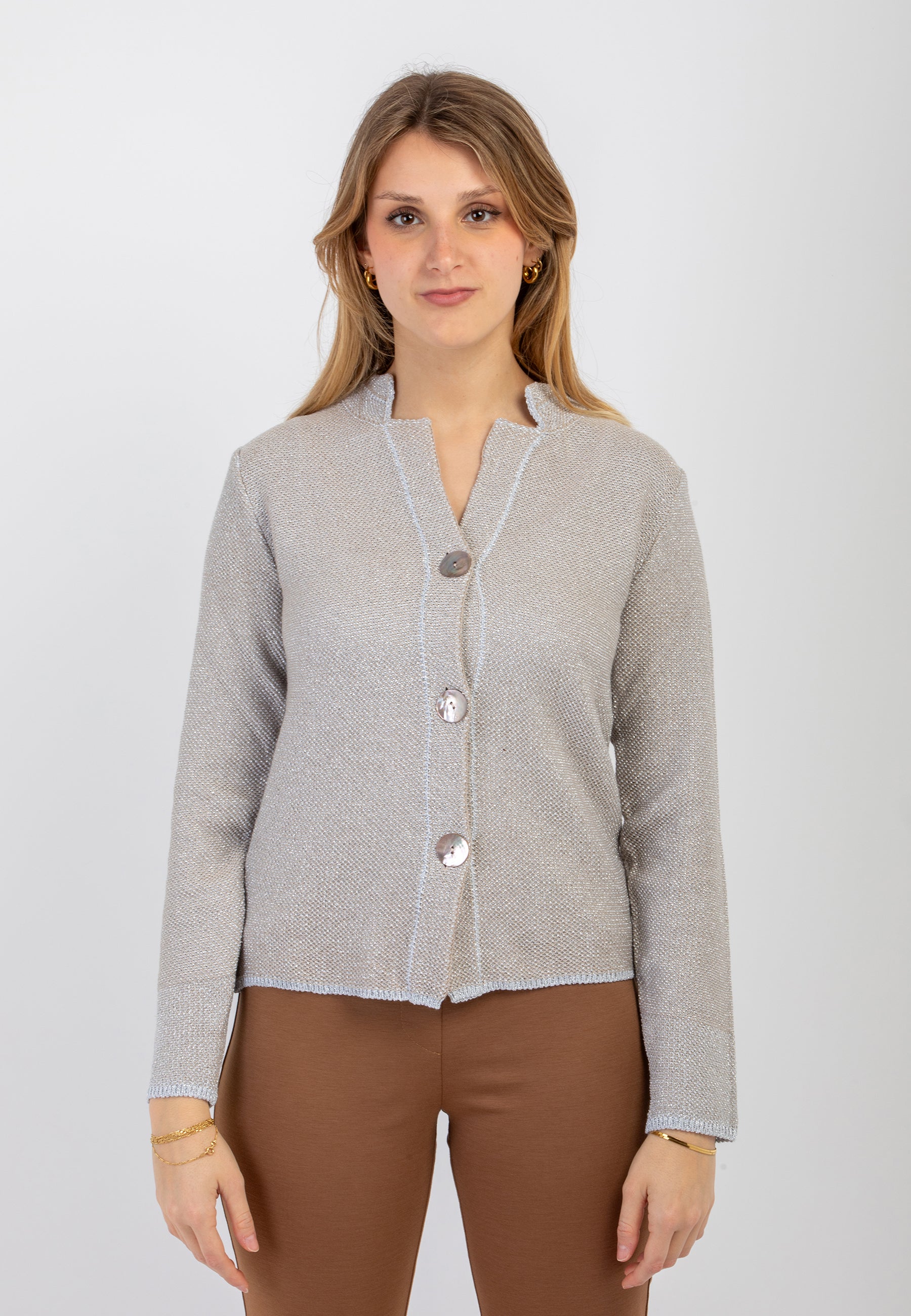 Cardigan Donna Manica Lunga Cotone Leggero PREMODE 355250