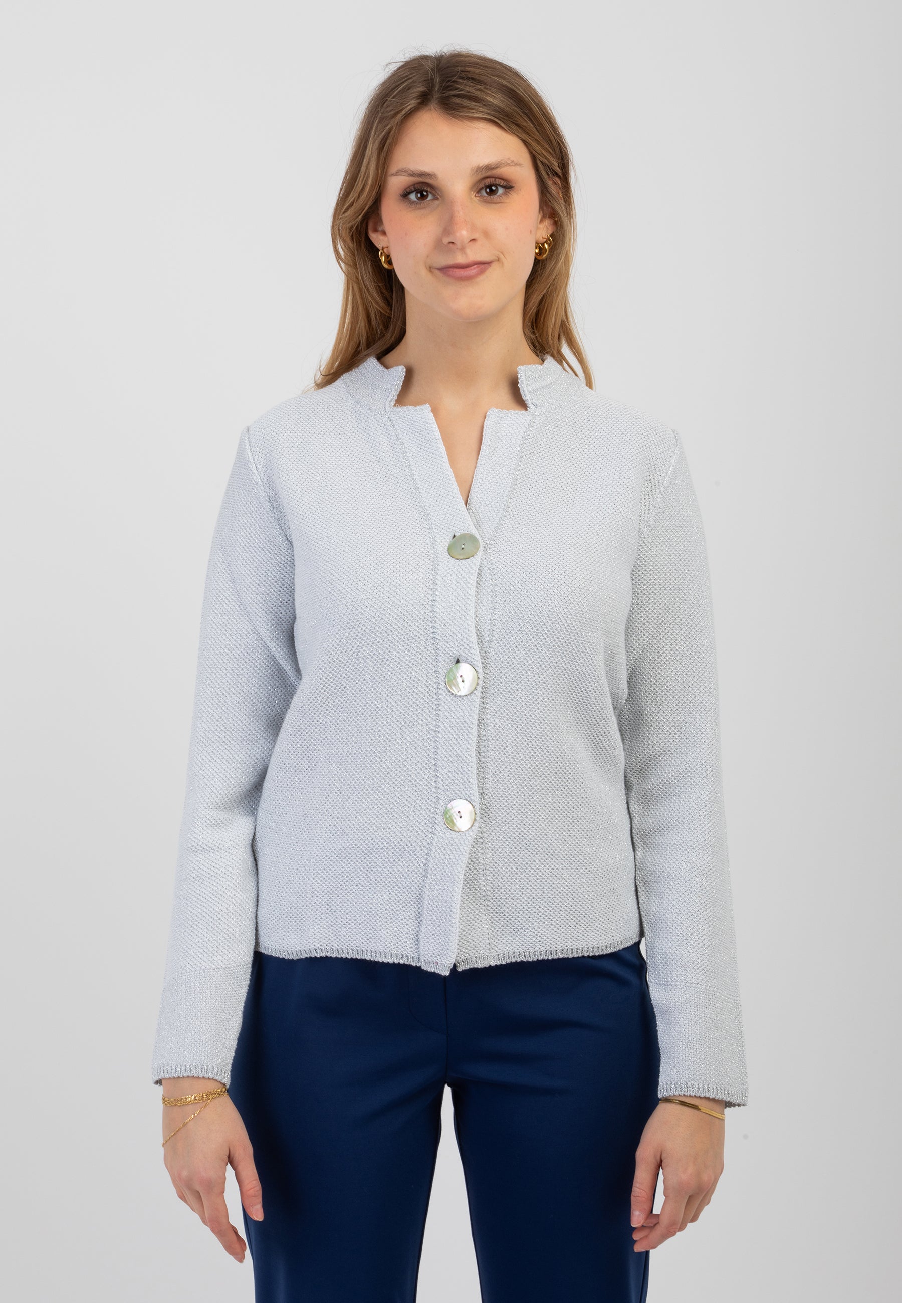 Cardigan Donna Manica Lunga Cotone Leggero PREMODE 355250