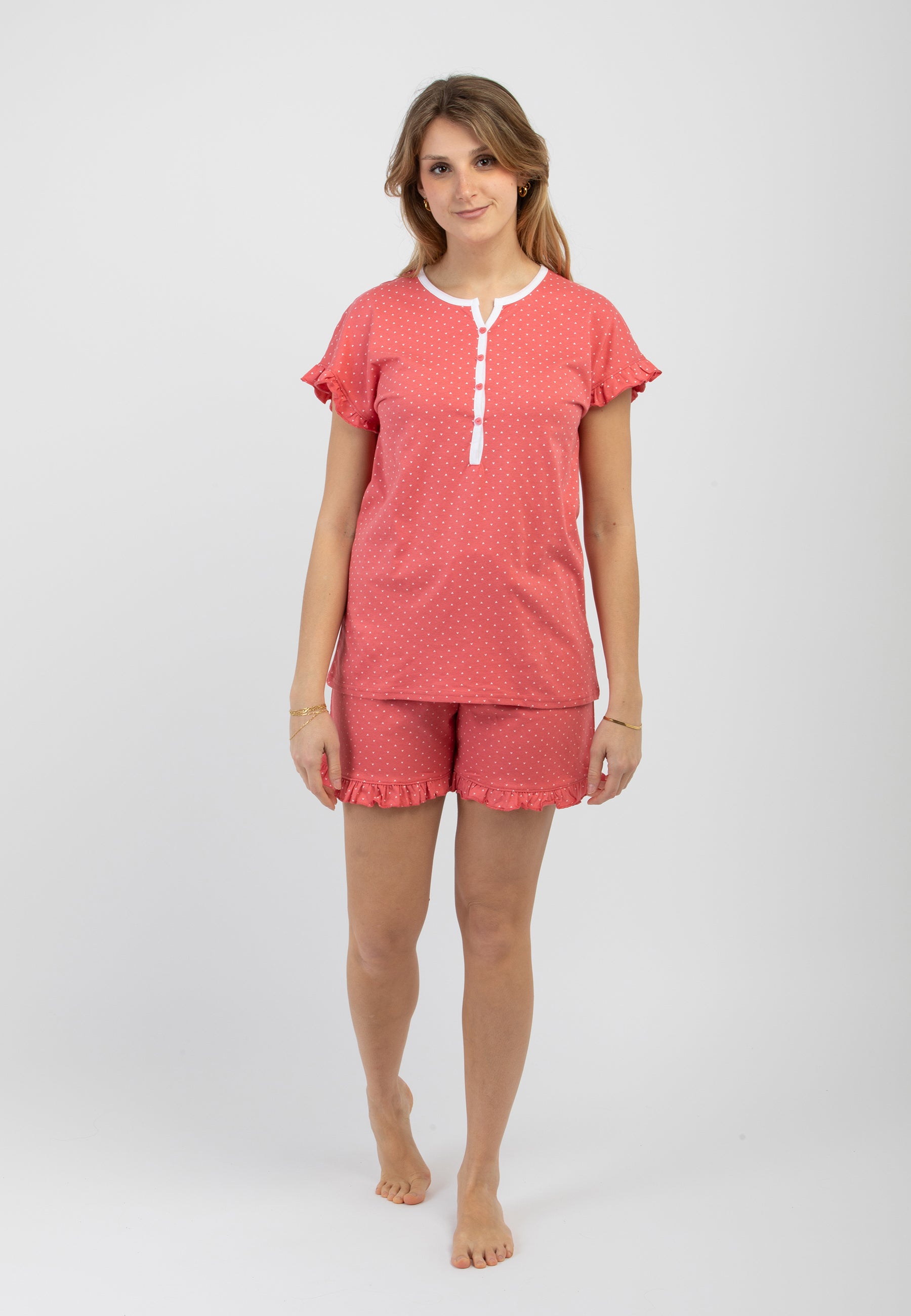 Pigiama Donna Corto 100% Cotone LOVABLE 9L0DSMX