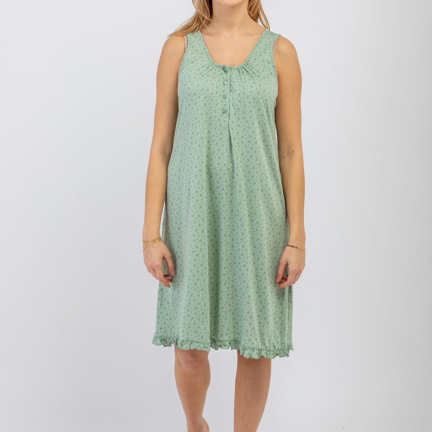 Camicia Da Notte Donna Suzy & Me In Cotone Jersey - Maniche Corte, Stampa Farfalle - Foto 9