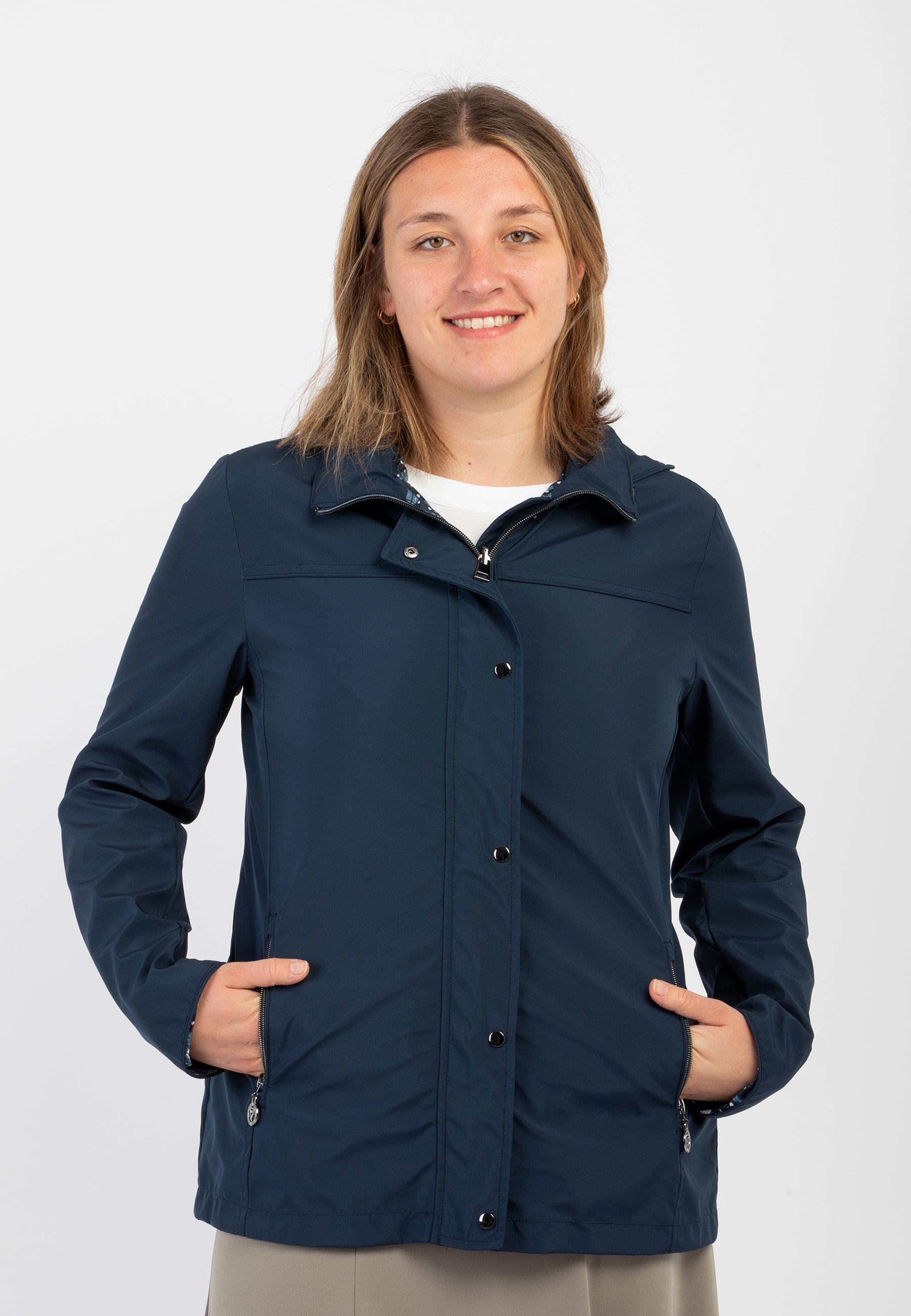 Giubbino Donna Manica Lunga Reversibile Antipioggia SATINETTE GIULIANA 018